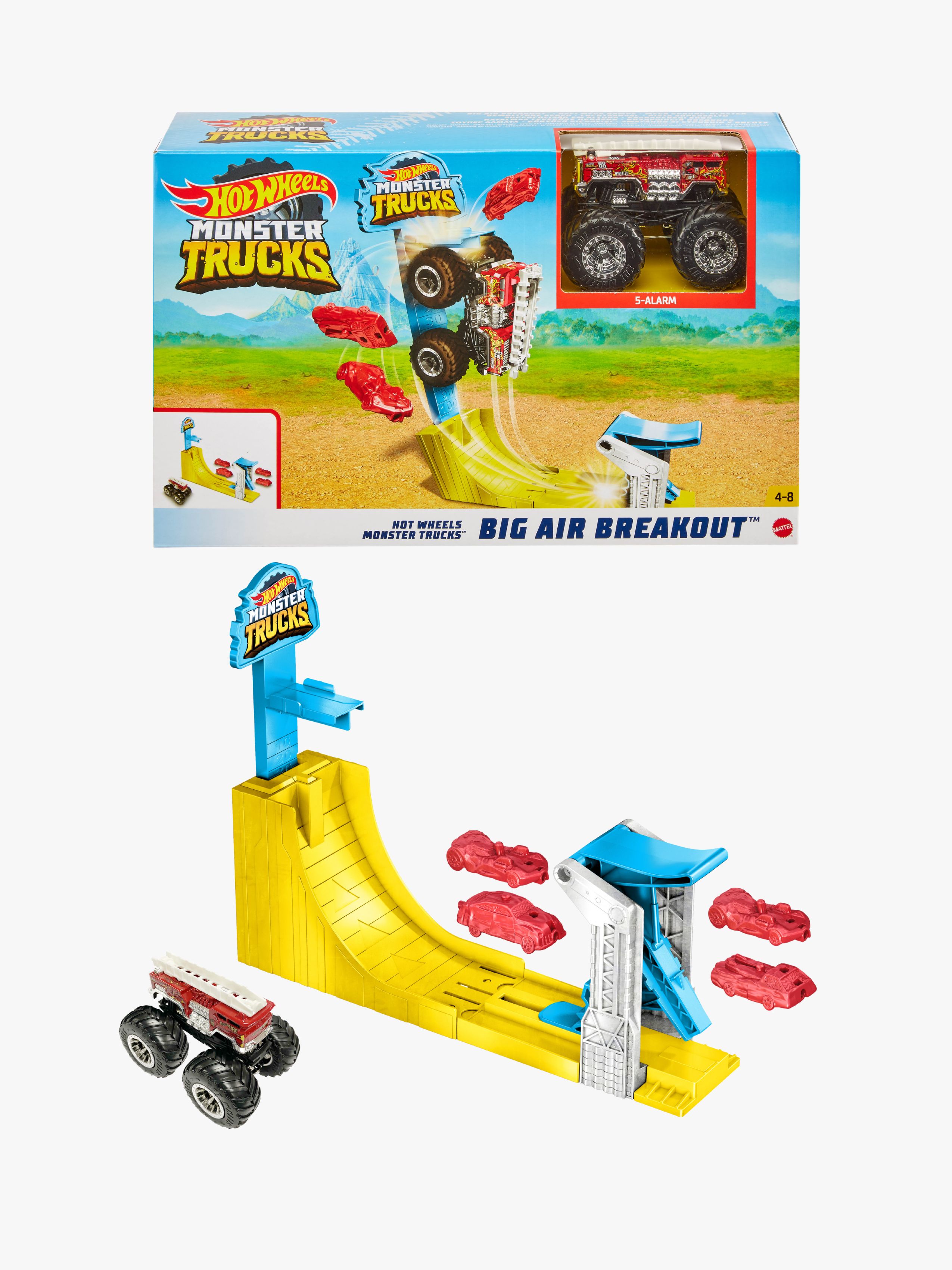 Hot Wheels Monster Trucks Spielzeugset Big Air Breakout