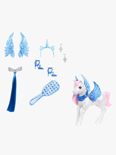 Barbie Sapphire Puppe mit blauem Haar & Einhorn
