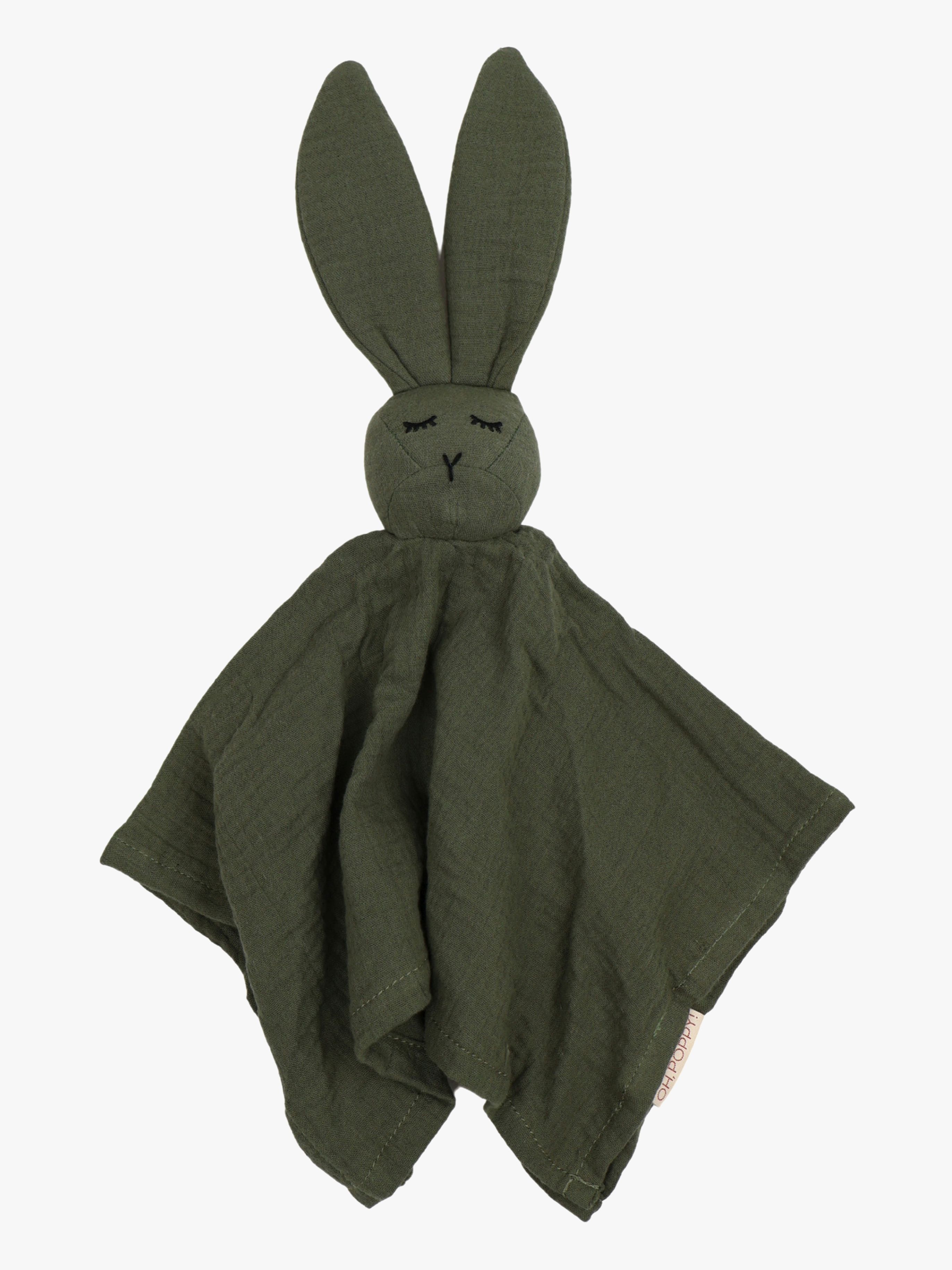Oh, Poppy! Leia Kaninchen Schmusetuch Musselin, Linen Green