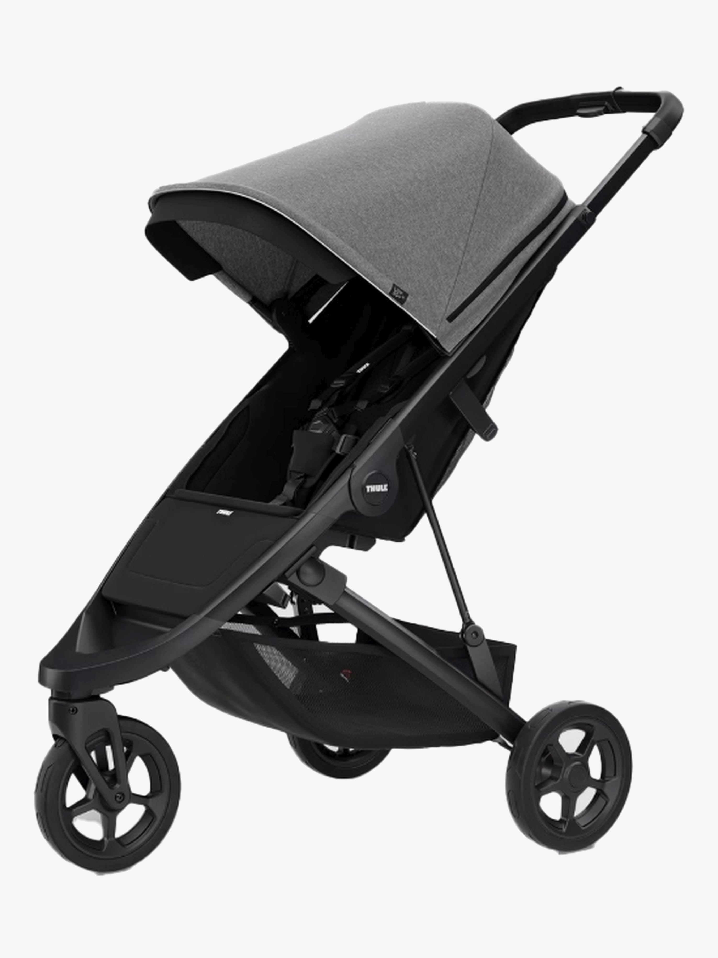 Spring Kinderwagen, Grey Melange / Black