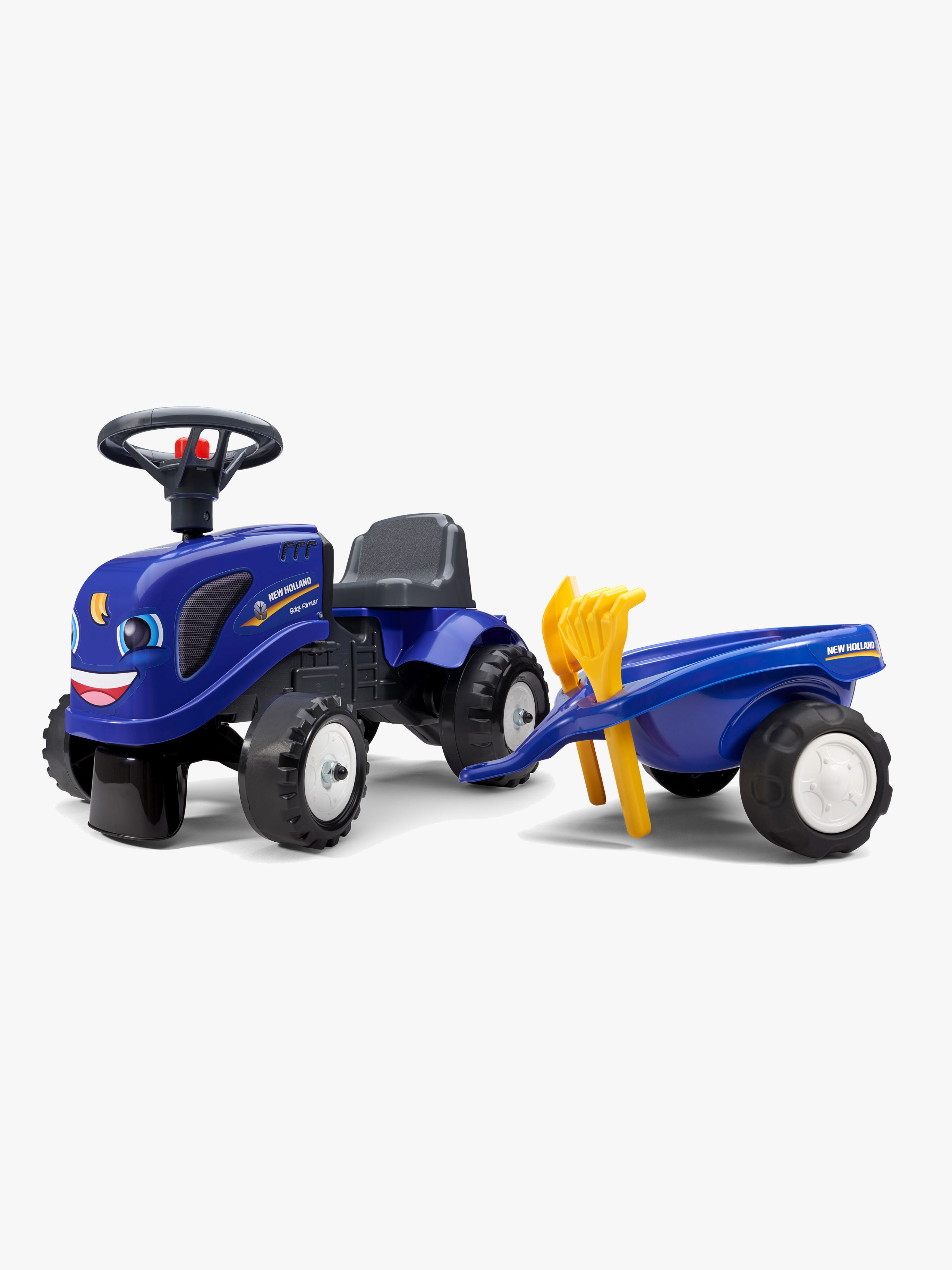 New Holland Traktor mit Zubehör, Blau