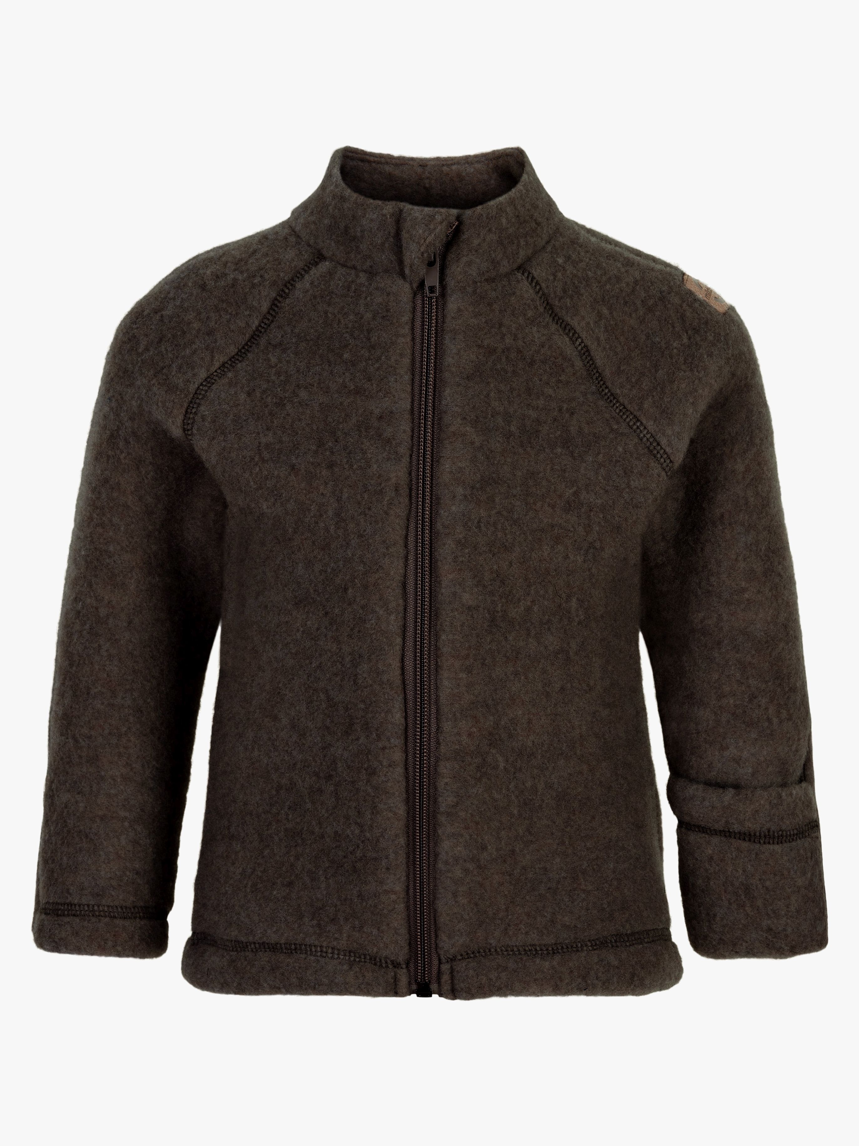 Mikk-Line Wollfilz-Jacke Baby, Dark Brown Melange, 104