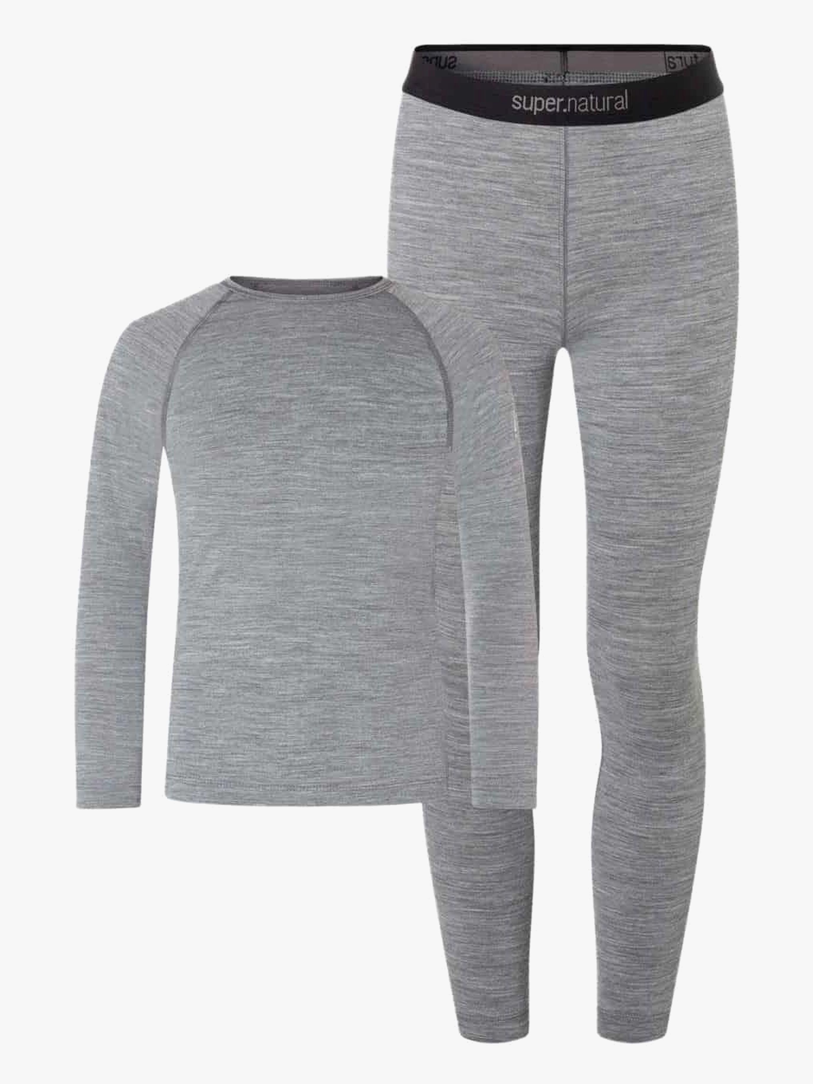 Super.natural Tundra Merinomix-Unterwäsche-Set, Cashmere Grey Melange, 140