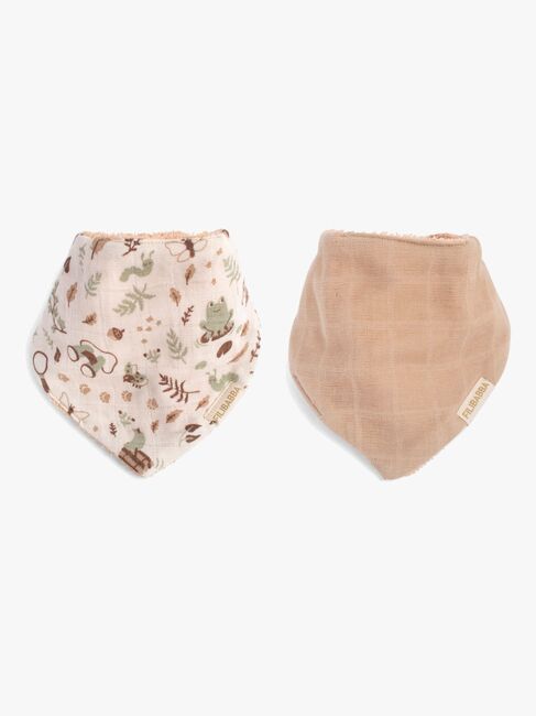 FILIBABBA Bandana Halstücher 2er-Pack, Little Wonders/Warm Grey