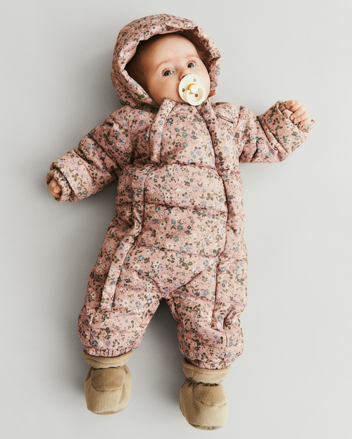 Wheat Edem Babyoverall, Rose Powder Flowers