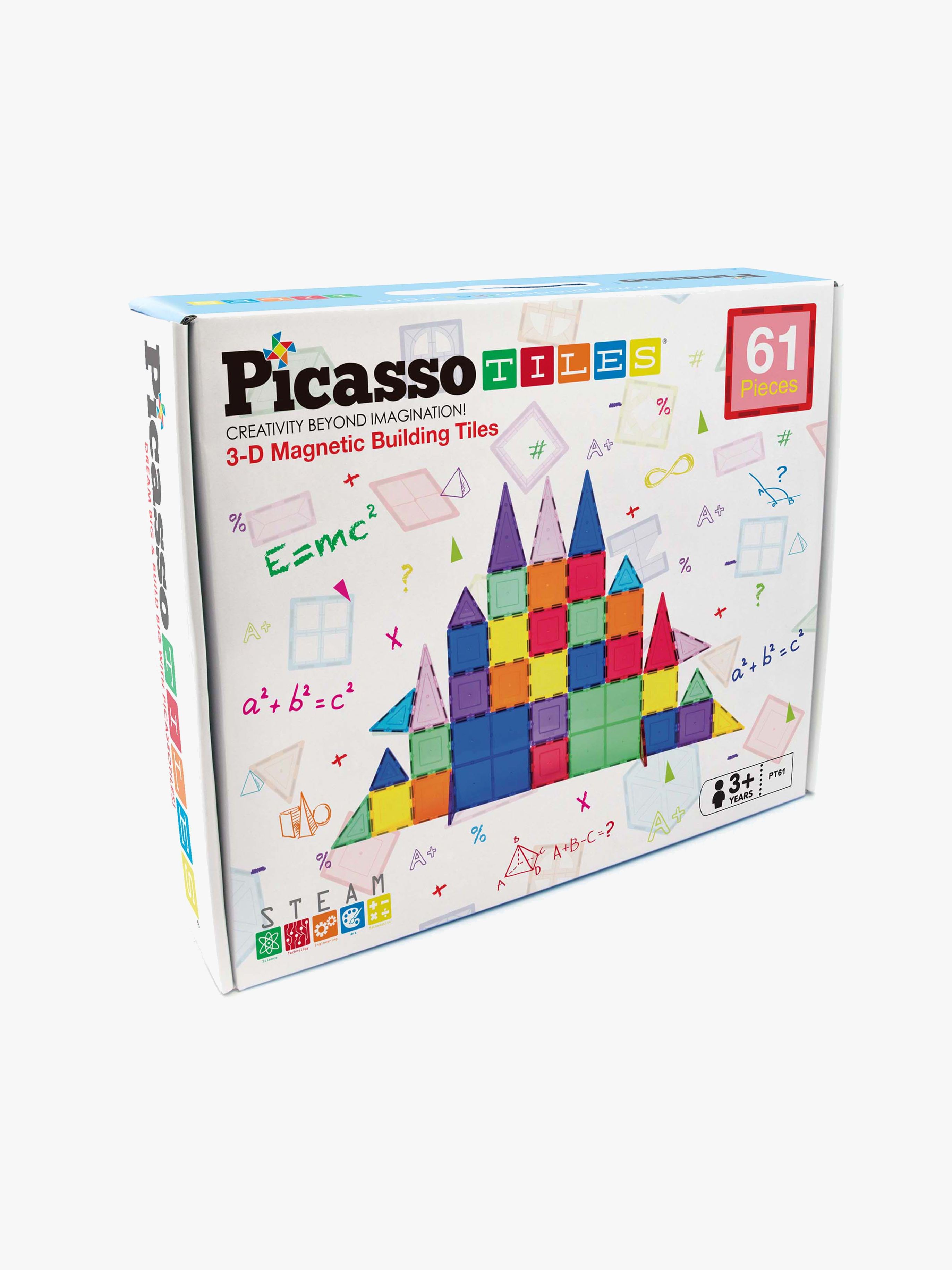 PicassoTiles Magnetisches Bauset 61 Teile