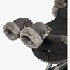 Tinkafu Kinderwagen-Fäustlinge, Grey Faux Fur