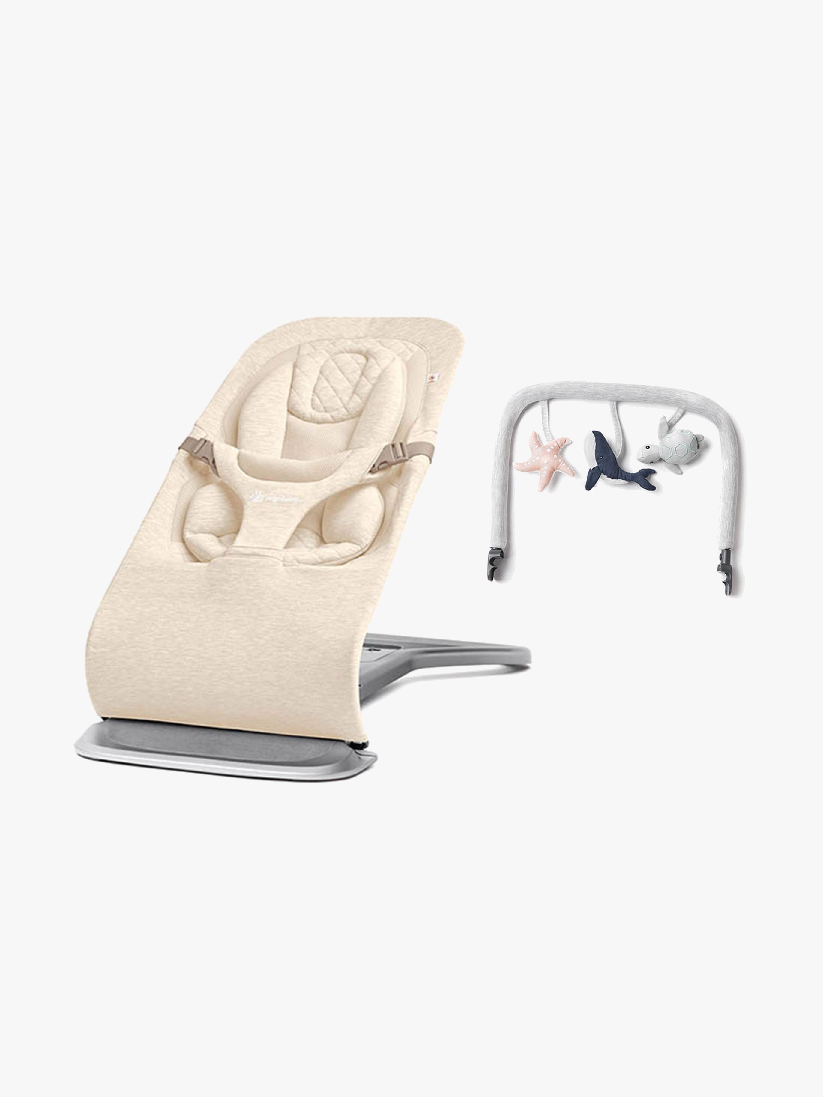 Ergobaby Evolve 3-in-1 Babywippe inkl. Spielbogen, Cream