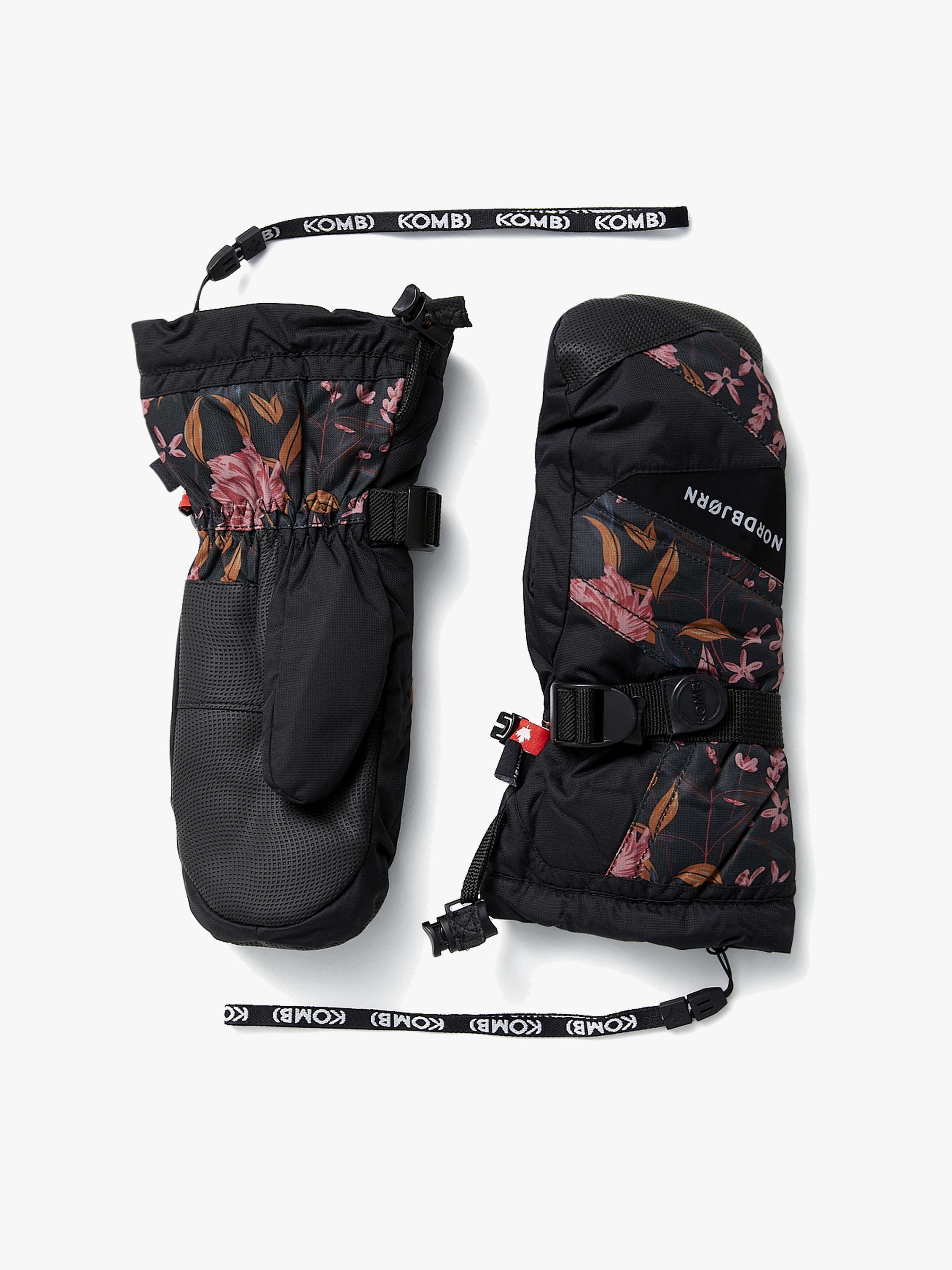Nordbjørn Valley Jr Fäustlinge, Dark Floral, XS