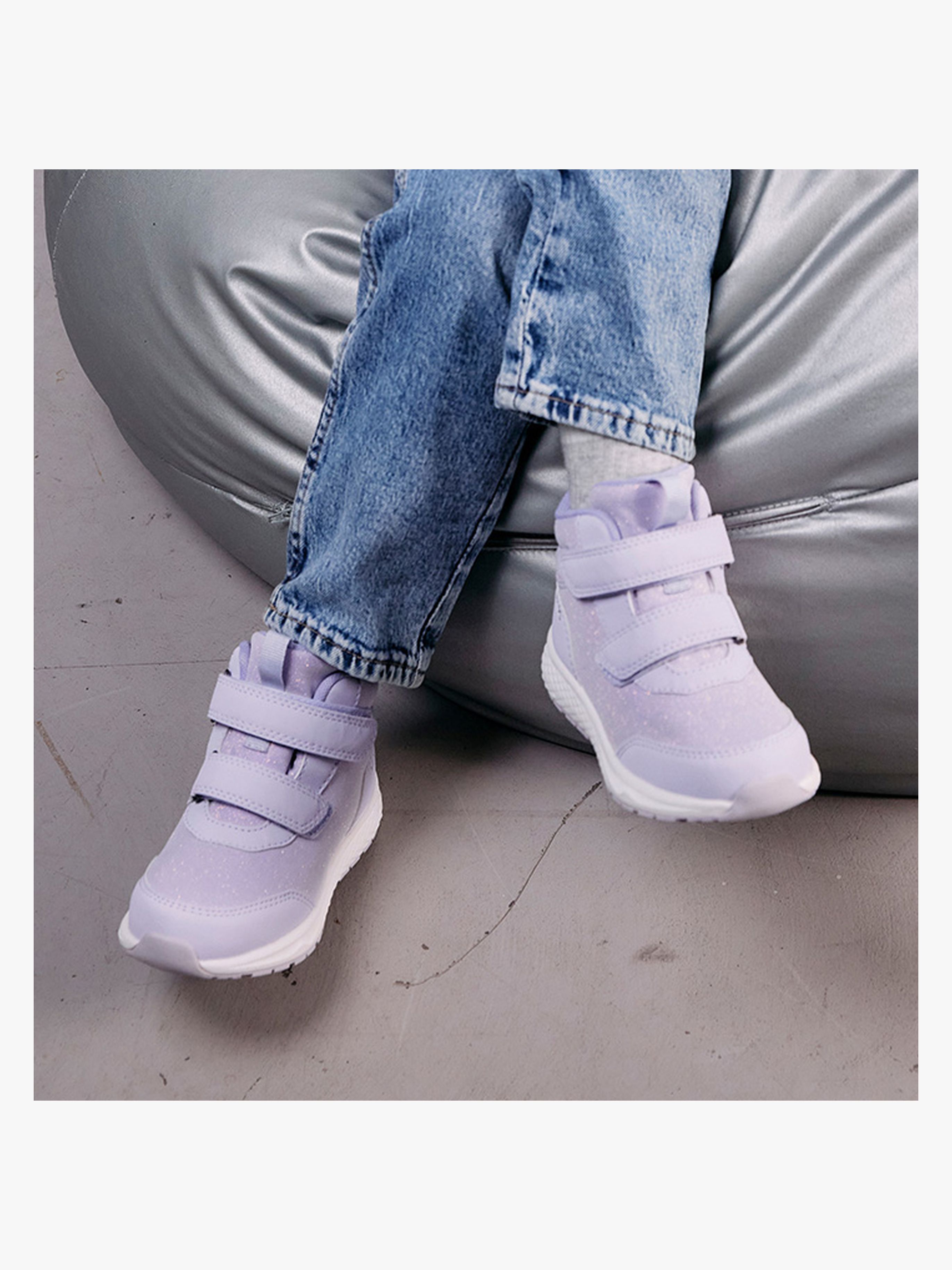 Viking Bouncy Glitzer Mid 2V WP Kinder Sneaker, Lilac, 29, Kinderschuhe