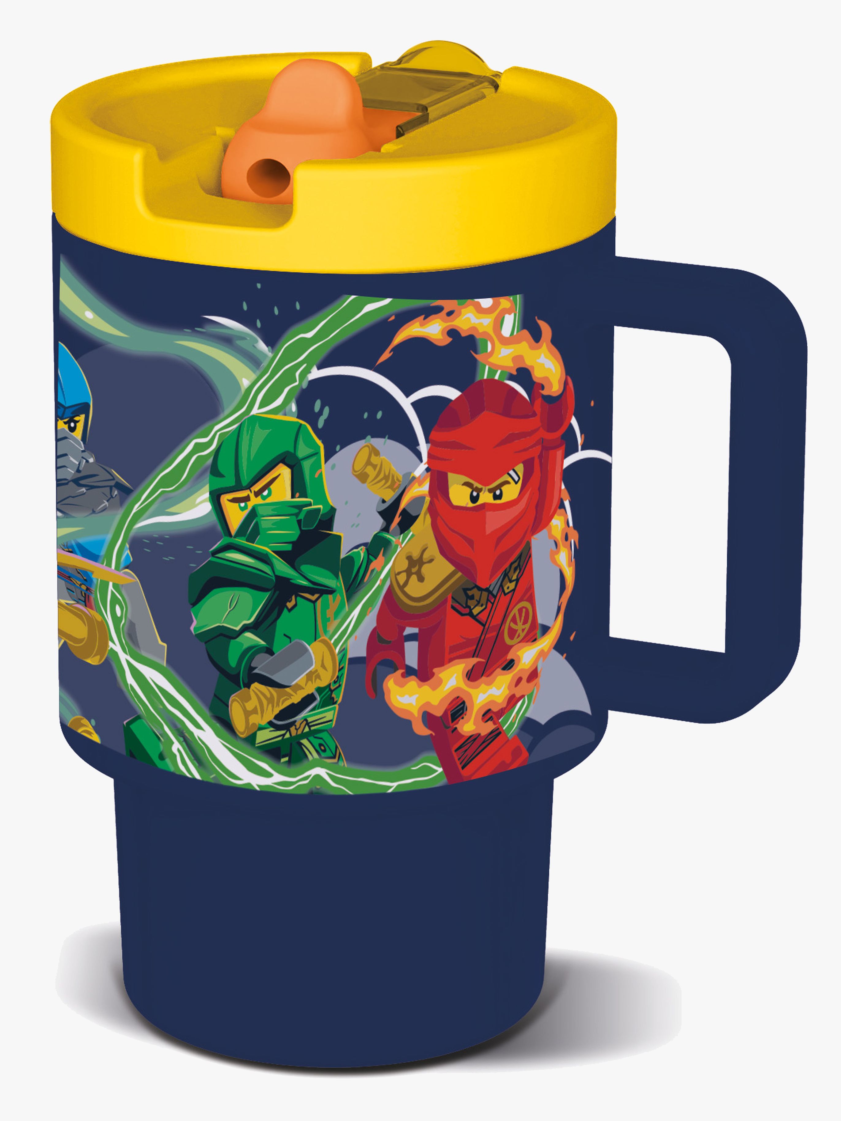 LEGO® Ninjago Trinkflasche mit Griff 530 ml, Blau / Gelb