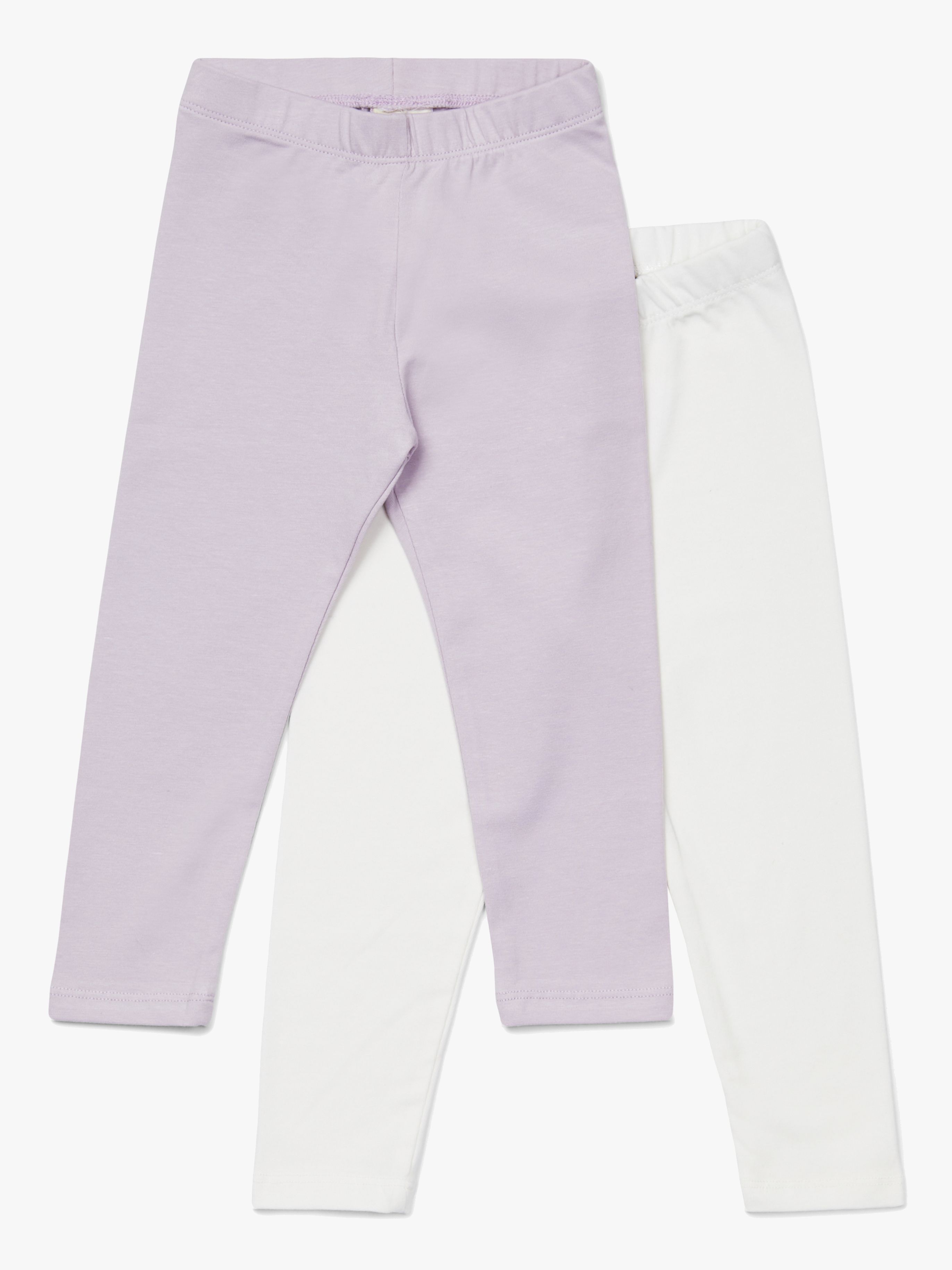 Arielle Leggings 2er-Pack, Weiß / Lavendel 134-139