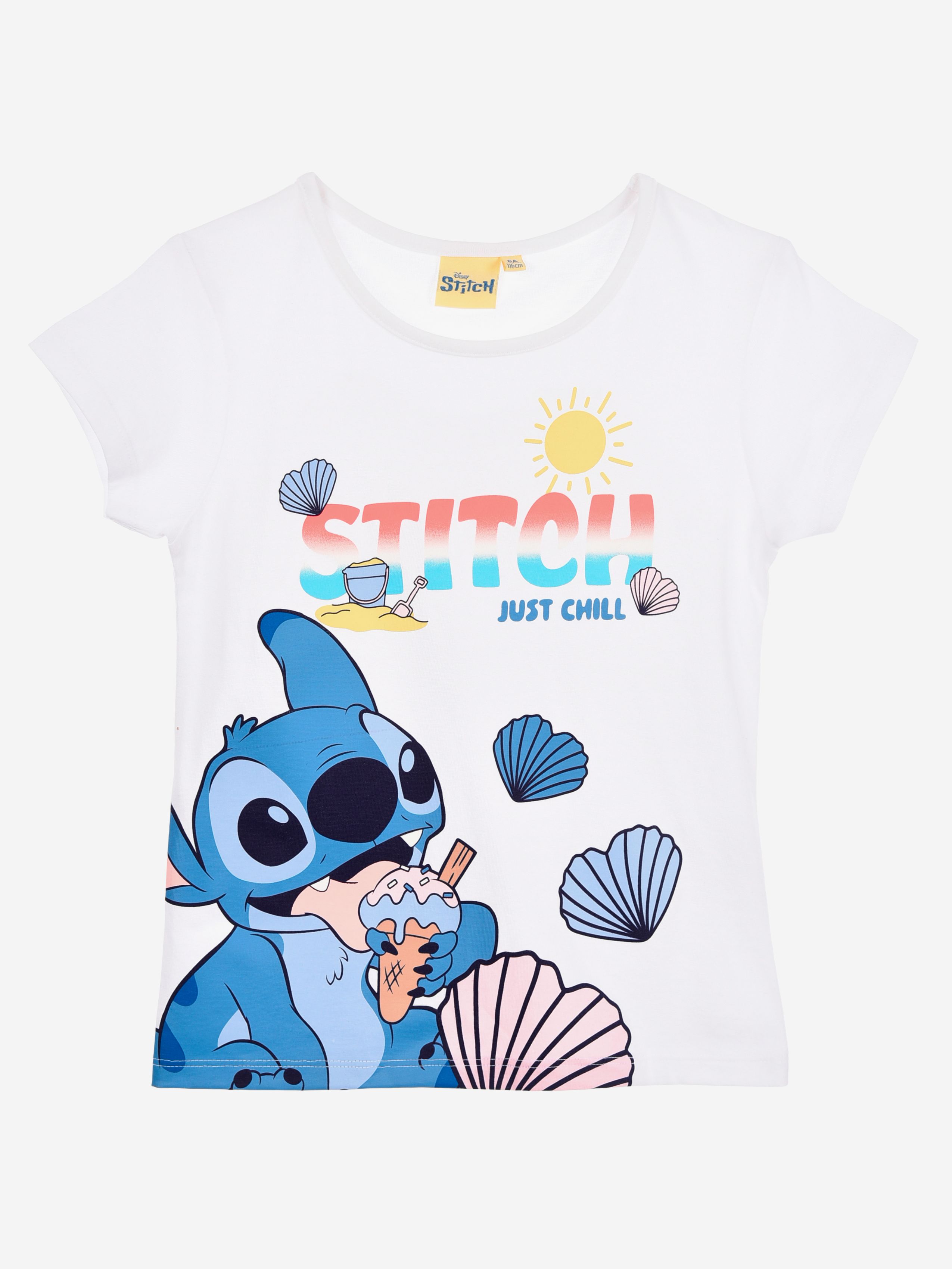 Disney Stitch T-Shirt, Weiß, 104-110