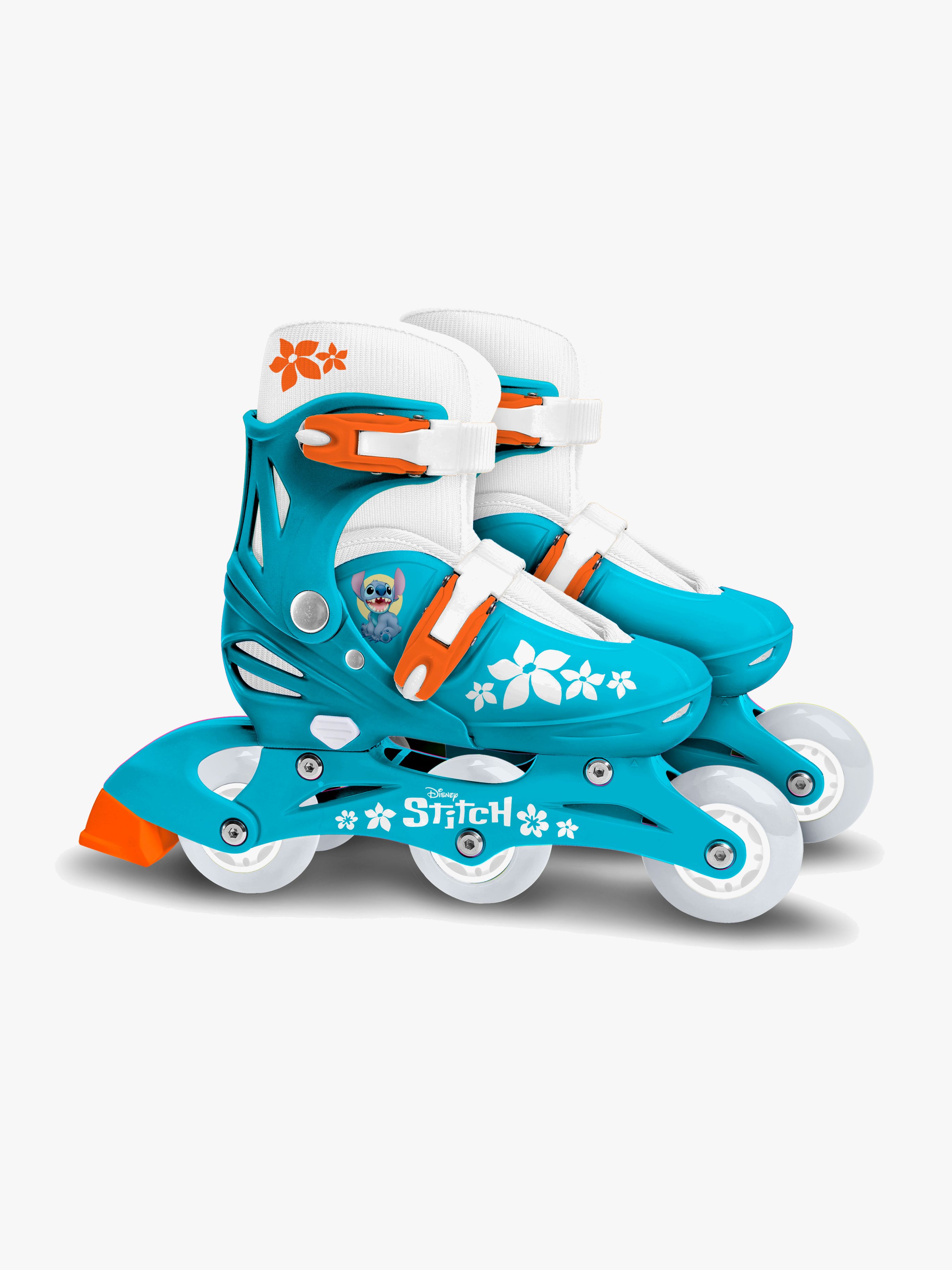 Stamp Stitch Verstellbare 2-in-1 Inlineskates Größe 27-30, Grün / Blau