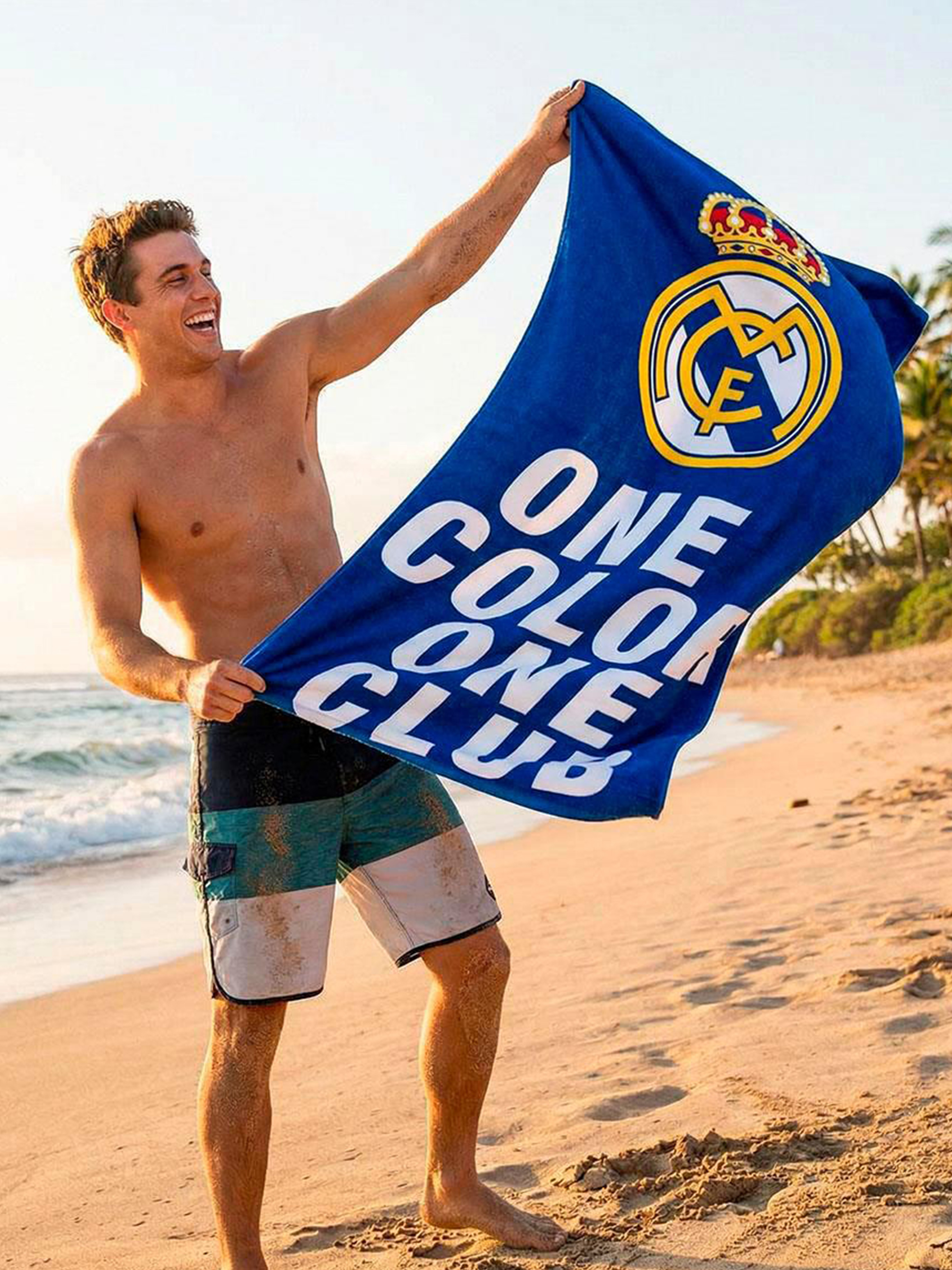 Real Madrid Handtuch 100% Baumwolle, Blau