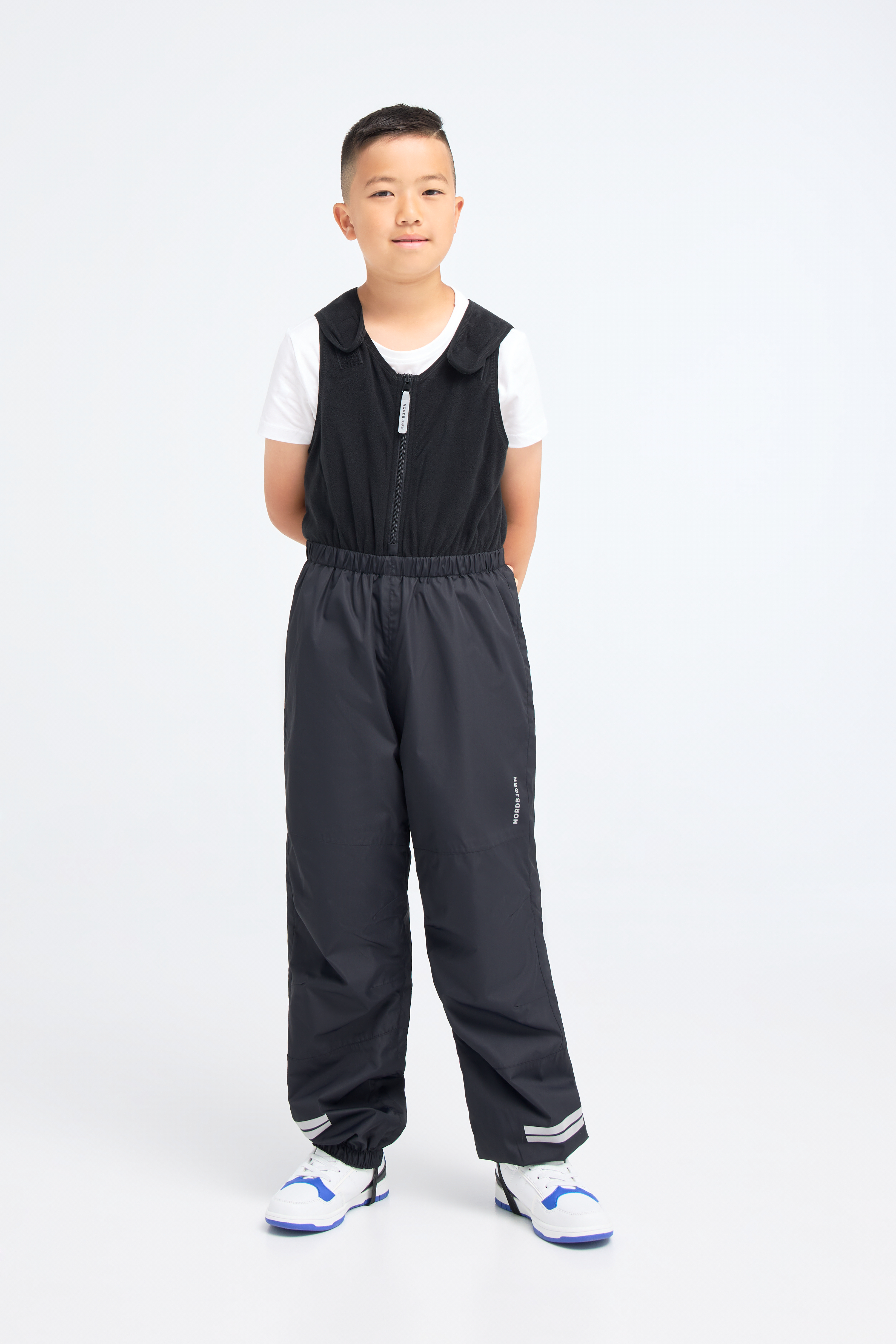 Nordbjørn Ven Gefütterte Outdoorhose, Schwarz, 98-104