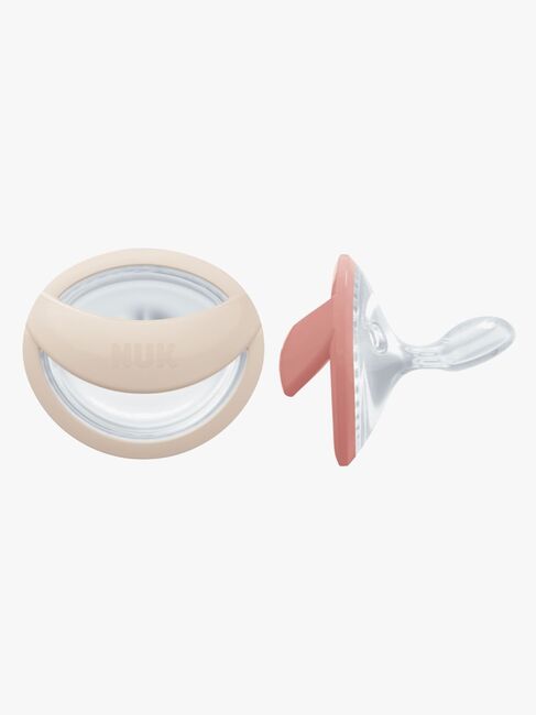 NUK Perfect Match Schnuller 2er-Pack Größe 1, Beige/Red