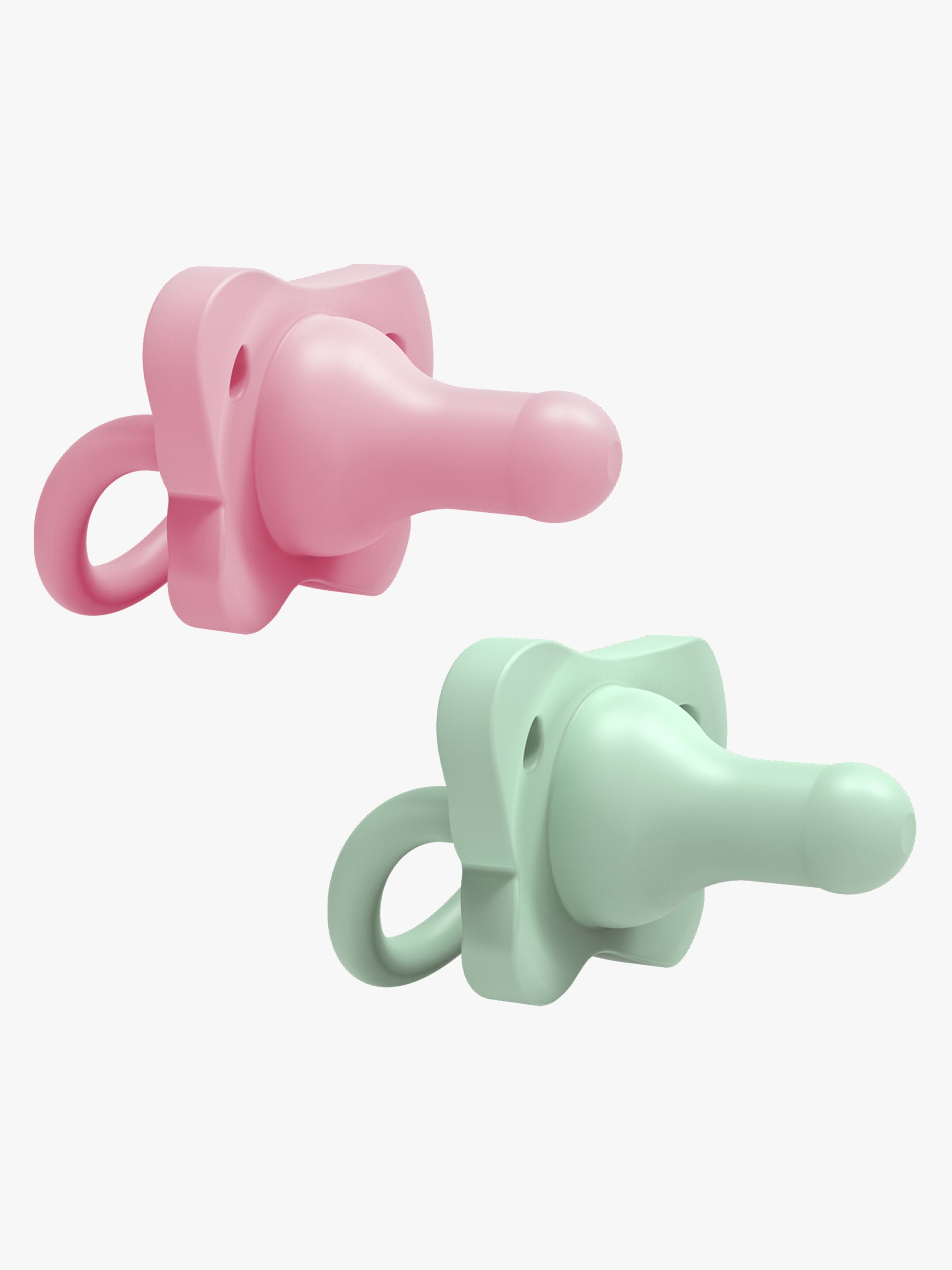 Dr. Brown's HappyPaci Schnuller 0–6 Monate 2er-Pack Silikon, Rosa/Grün