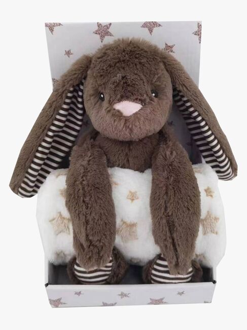 CarloBaby Fleecedecke Stern & Häschen, Beige