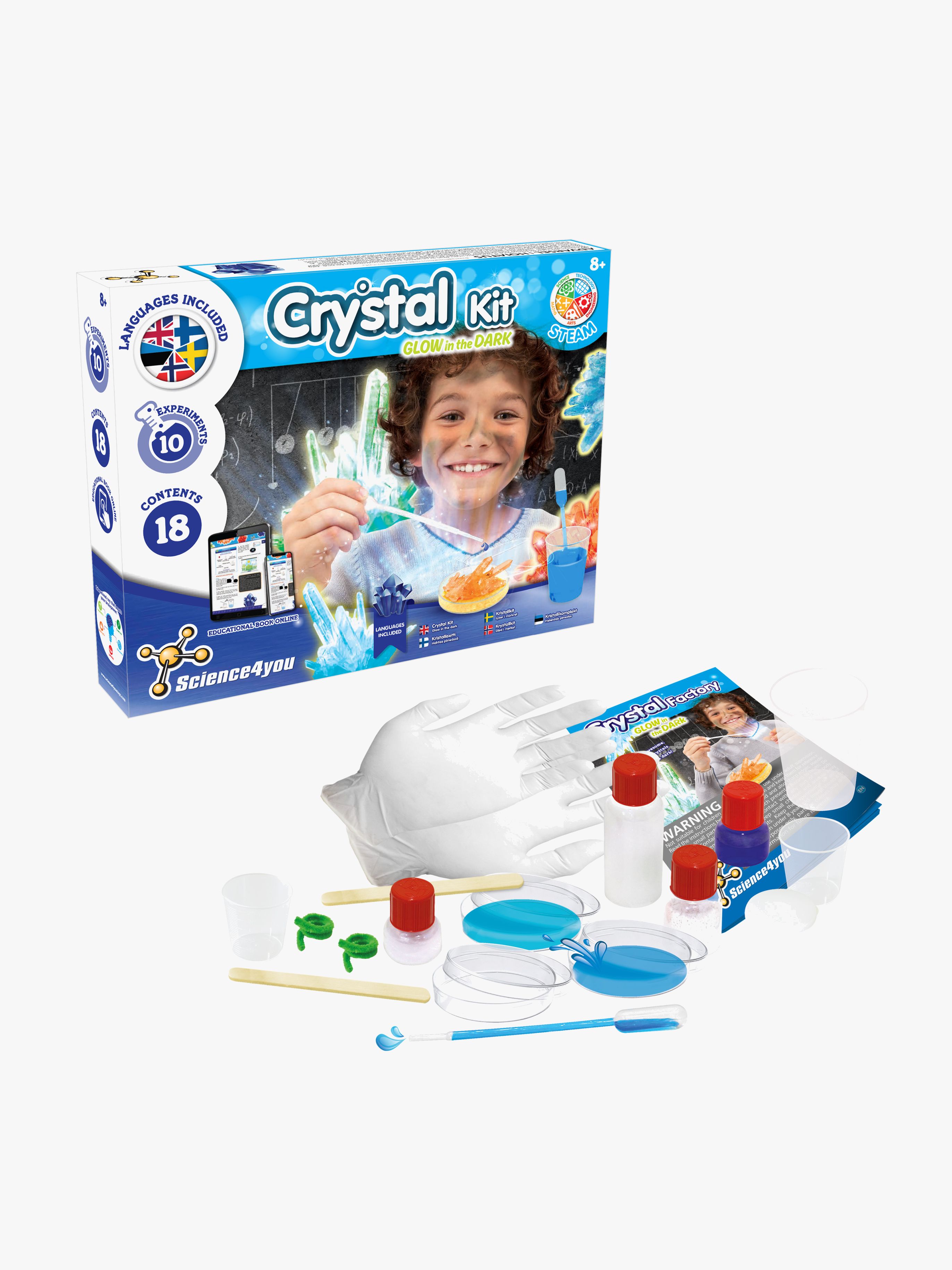 Glow in the Dark Kristallzucht STEAM