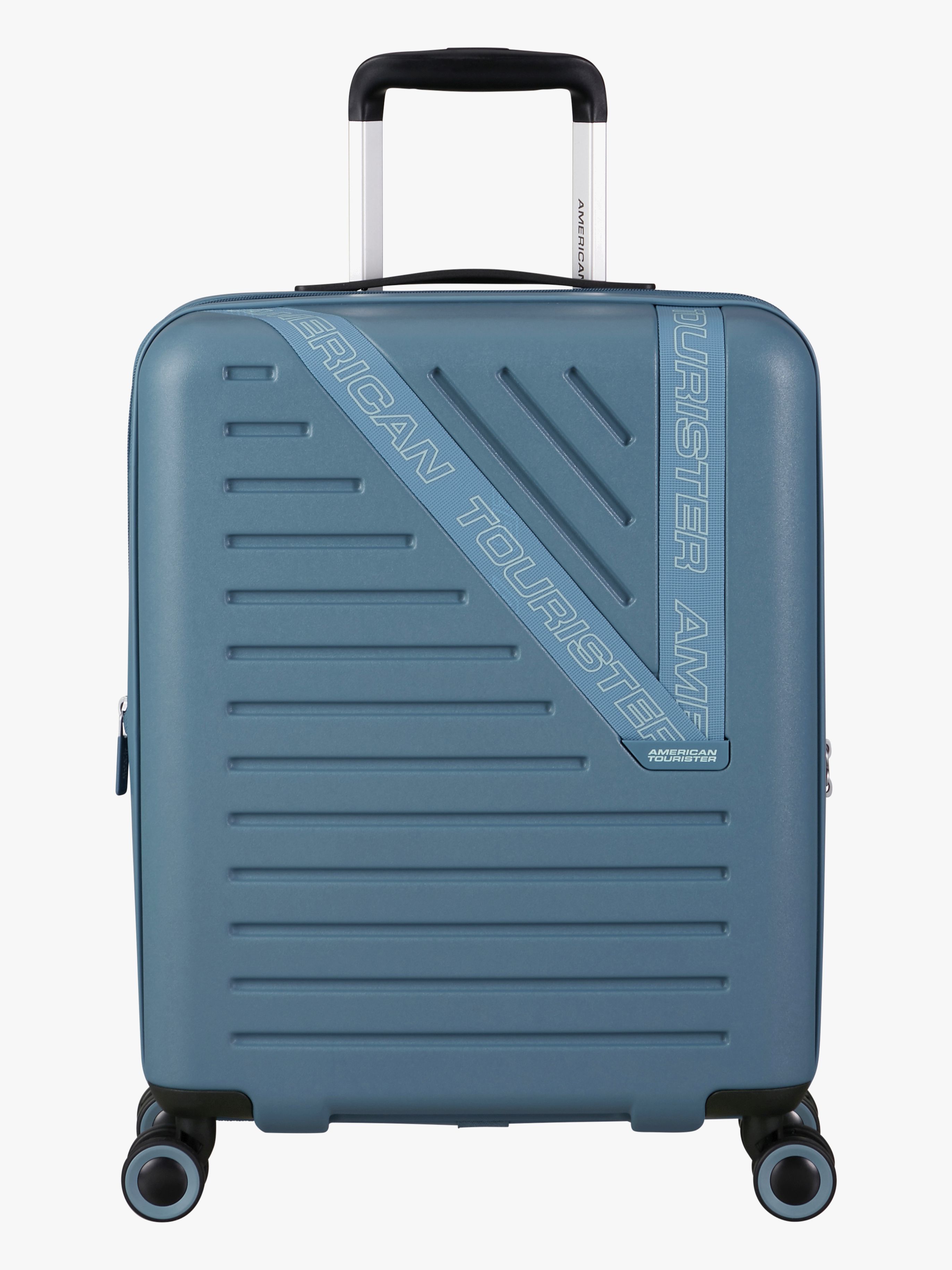 American Tourister Dynabelt Spinner Reisekoffer 36L, Rainstorm Blue