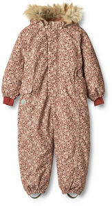 Wheat Moe Overall, Rose Dust Flowers