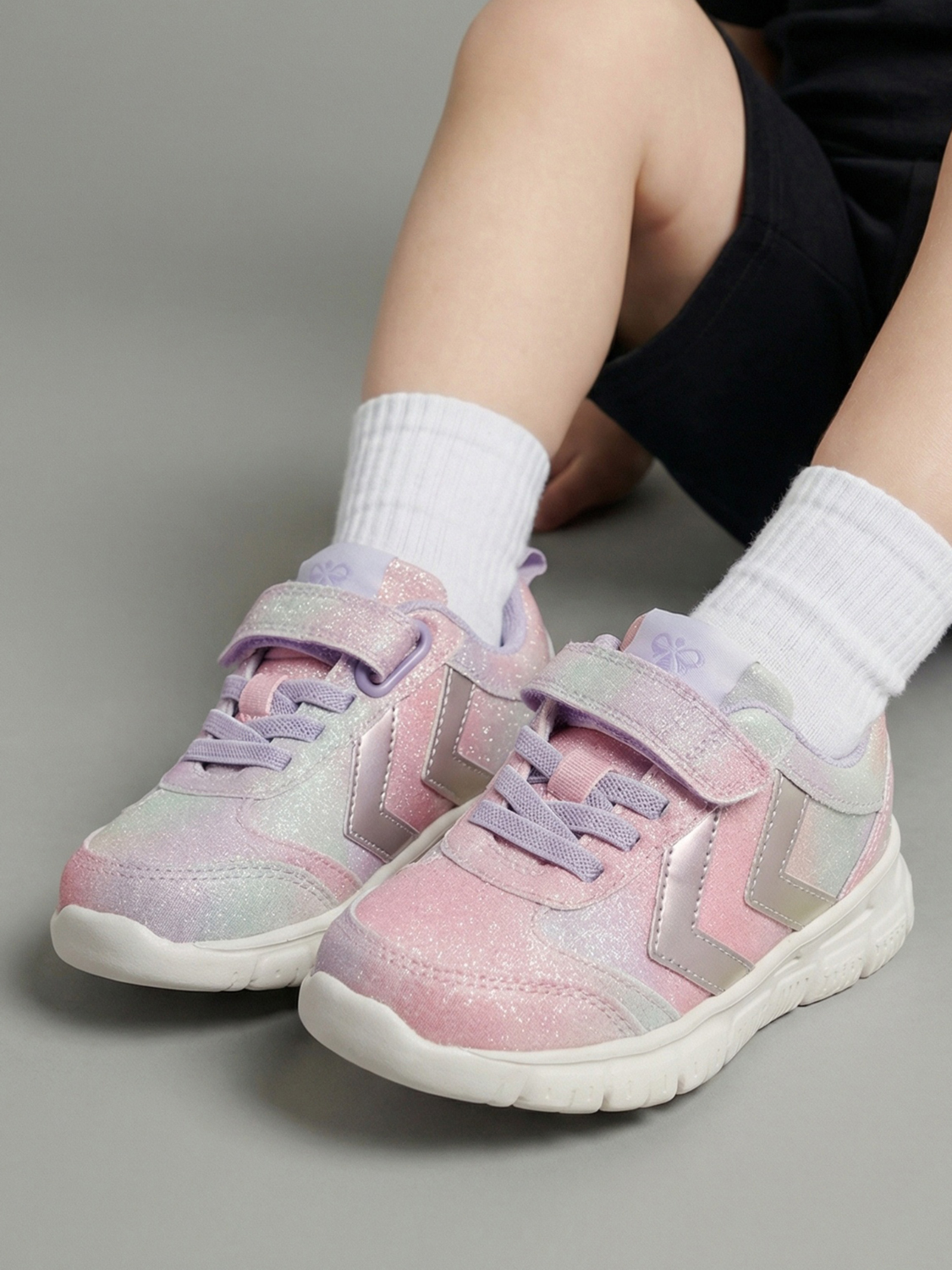 Crosslite Glitter Infant Kinder Sneaker, Multicolor Pink, 25, Kinderschuhe