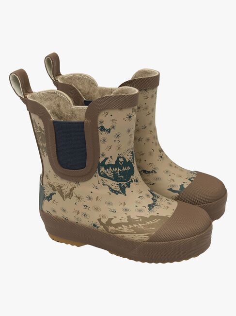 Mikk-Line Gefütterte Gummistiefel Wollmischung, Coriander
