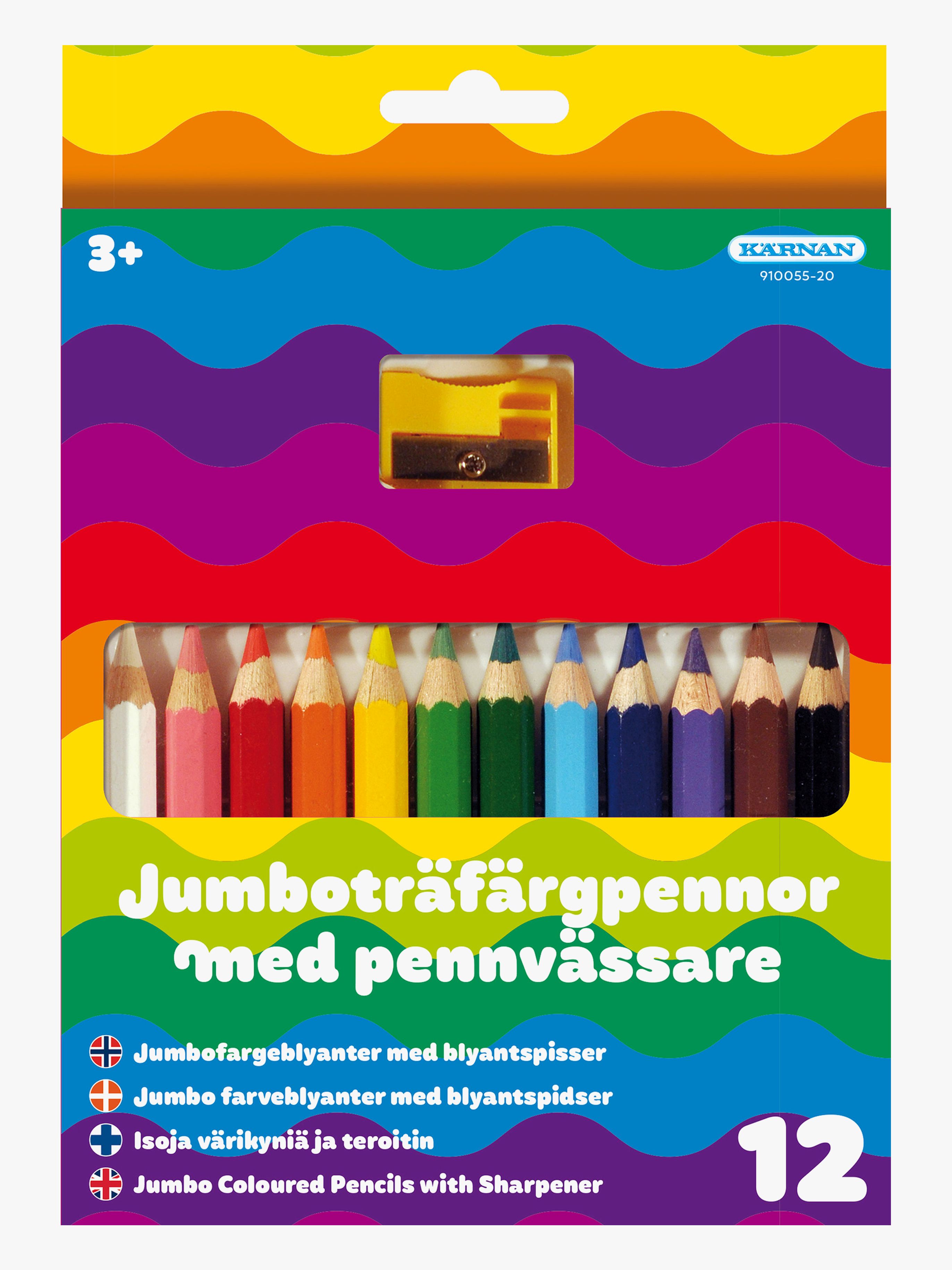 Holzbuntstifte 12 Stk kurze Jumbo Maler