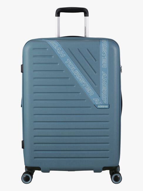 American Tourister Dynabelt Spinner Reisekoffer 68L, Rainstorm Blue