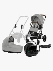 Cybex BALIOS S Lux Kombikinderwagen inkl. Axkid GOKID Babyschale & Basis, Stone Grey