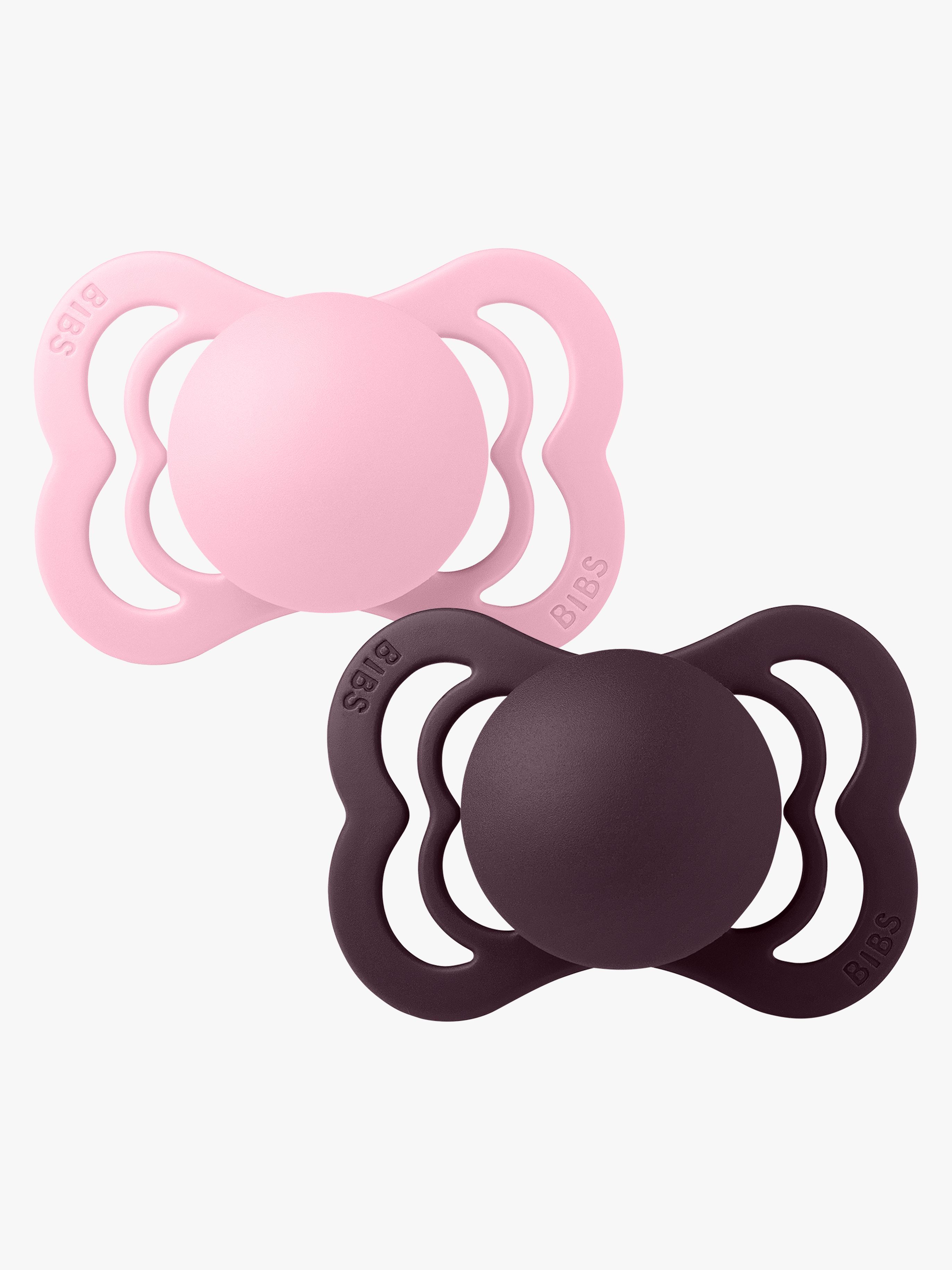 Supreme Schnuller 2er-Pack Silikon Gr. 1 Symmetrisch, Baby Pink / Plum