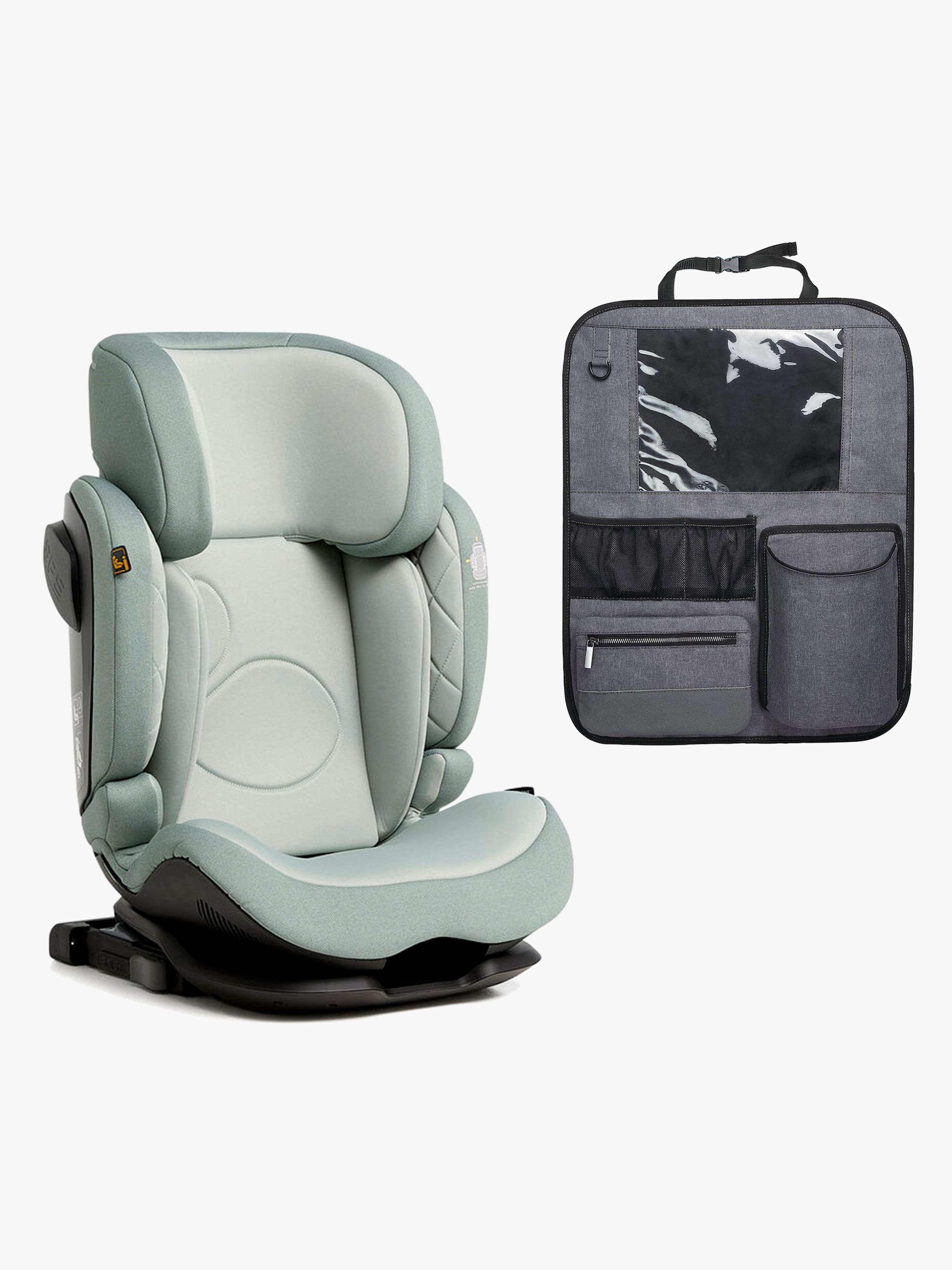 Beemoo Recline i-Size Kindersitz inkl. Beemoo Deluxe Trittschutz, Teal