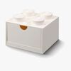 Lego Aufbewahrungsbox mit Schublade 4, Weiß