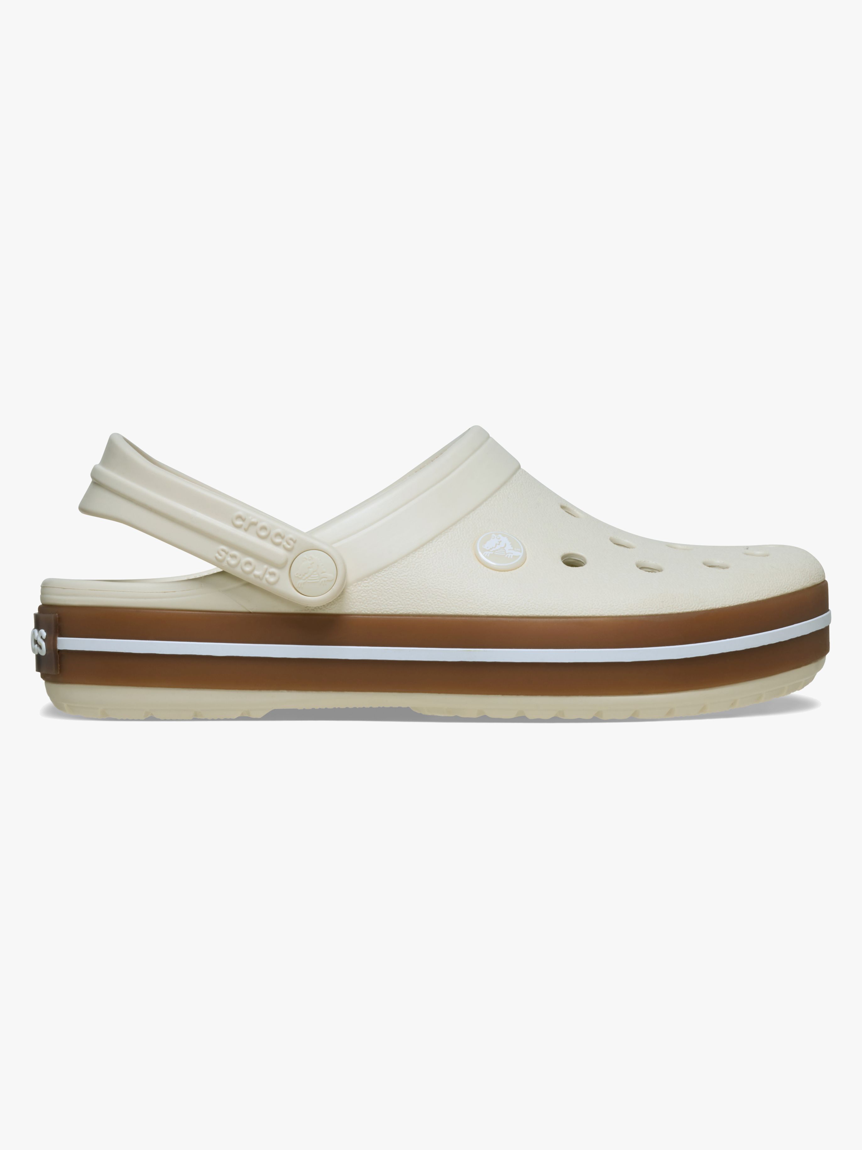 Crocs Crocband Gum Pantoffeln, Summit White, 29-30