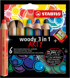 STABILO 3-in-1 Buntstifte 6er-Pack Mit Anspitzer