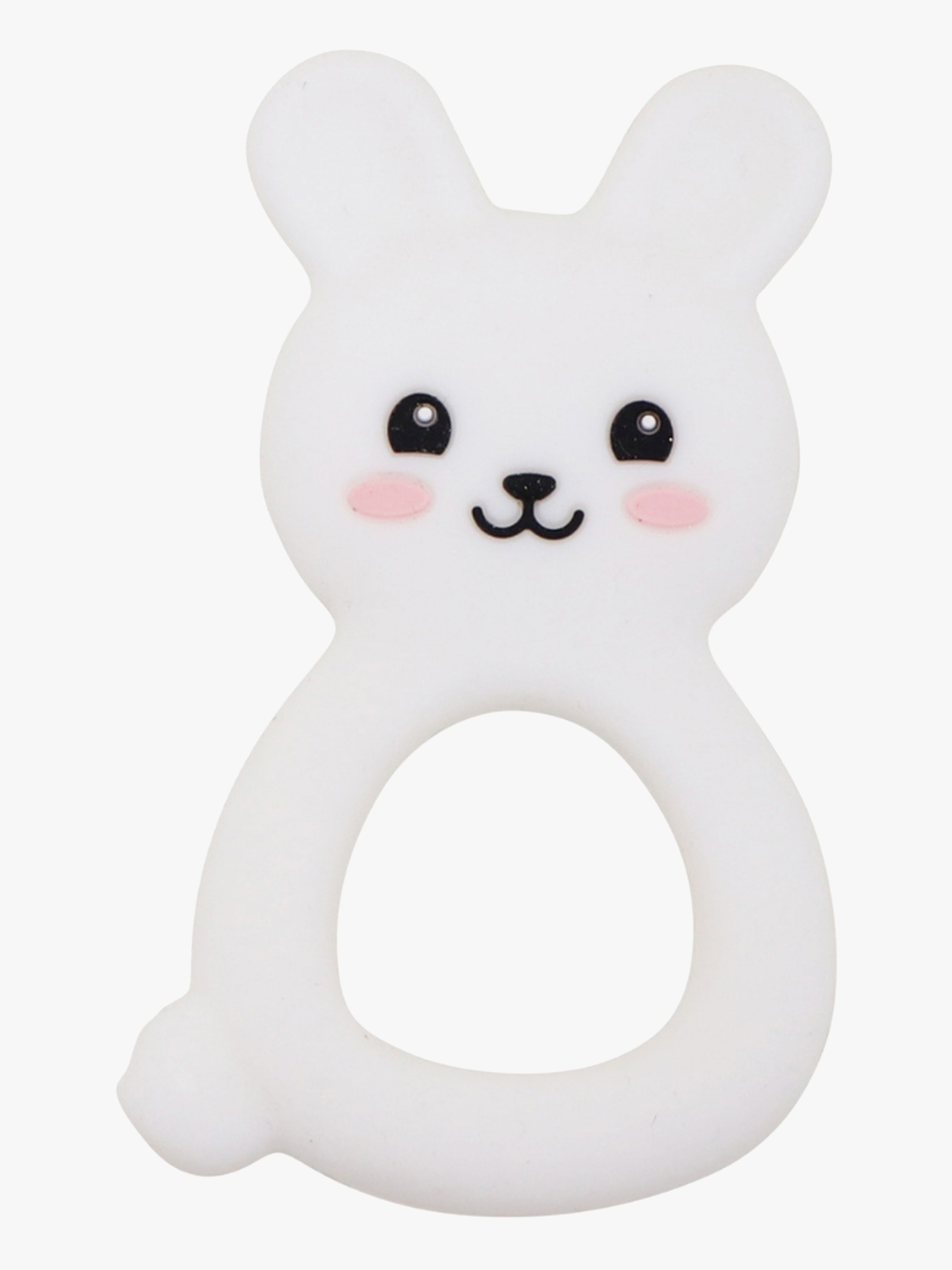 Jellystone Designs Kaninchen Beißring Silikon, Weiß