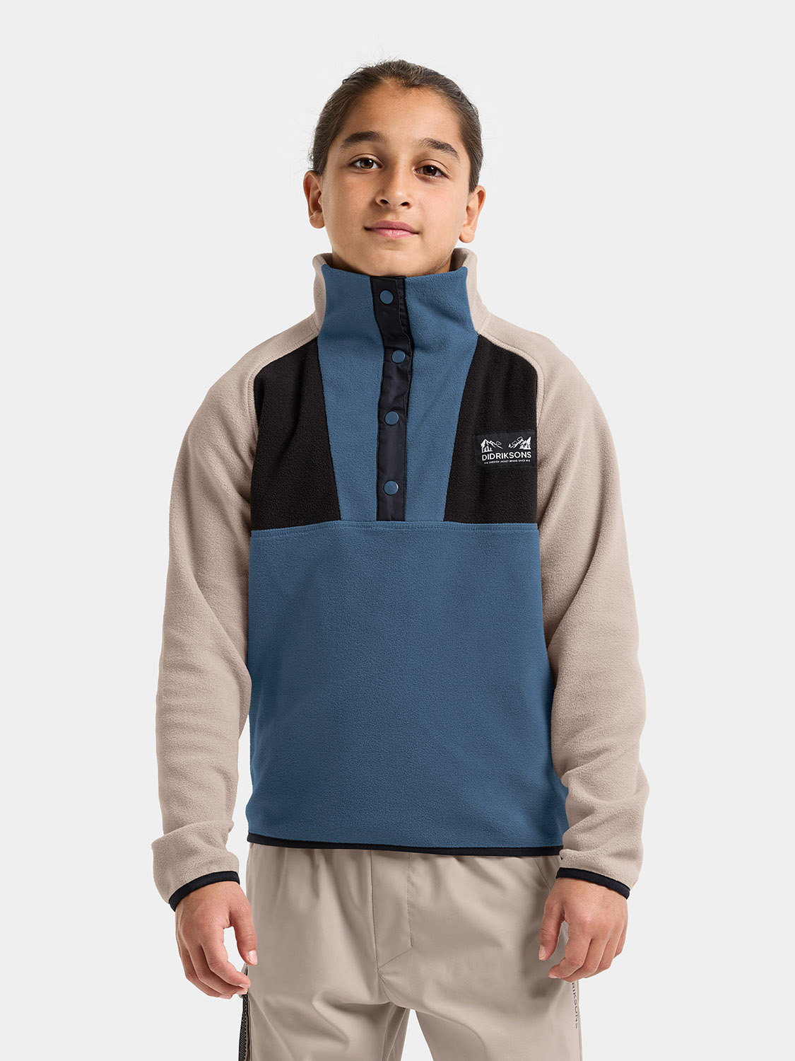 Didriksons Yokto Fleece-Pullover, Blue Fog, 140