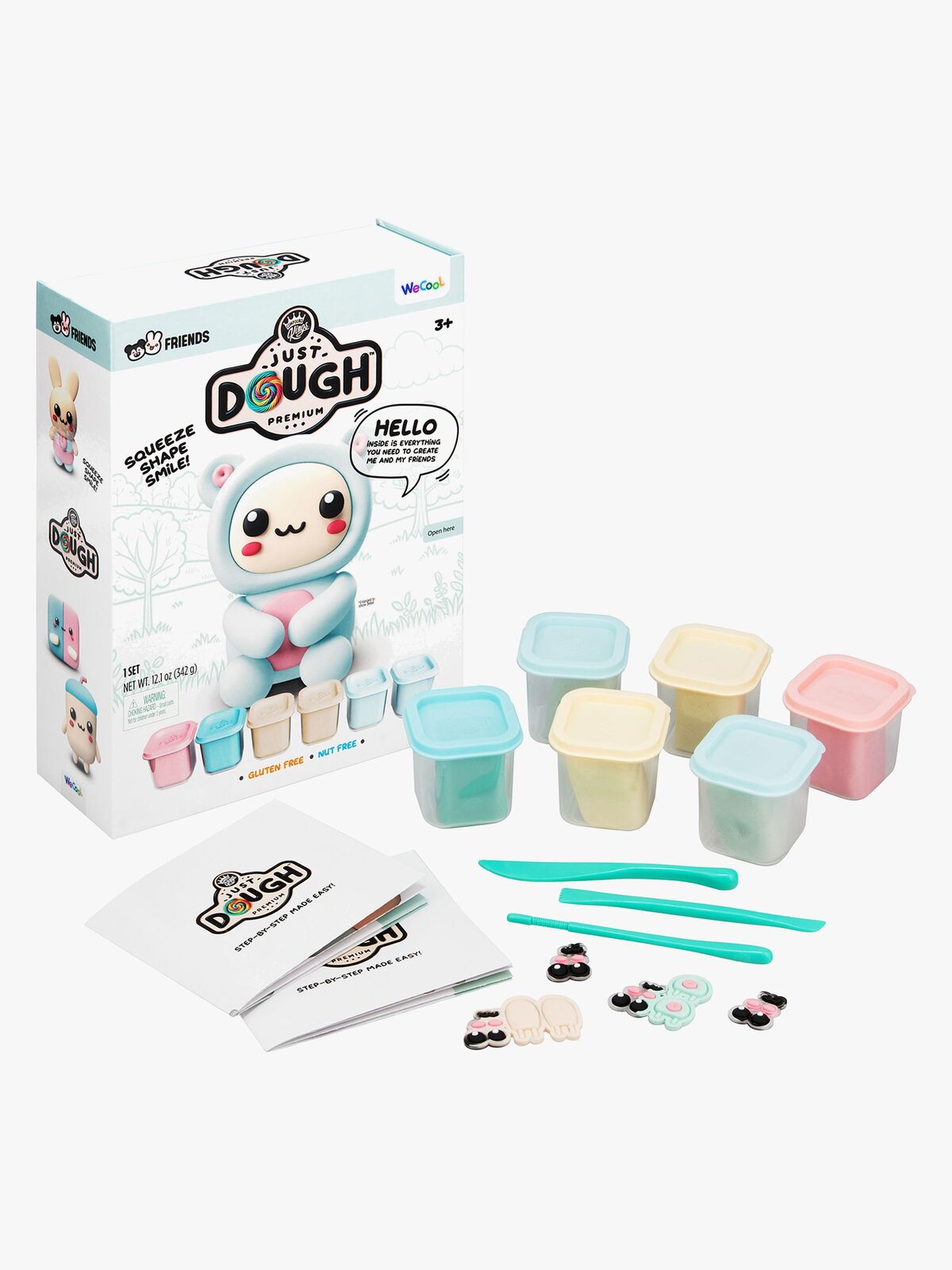 Just Dough Modelliermasse Bär 57 g, 6er-Pack