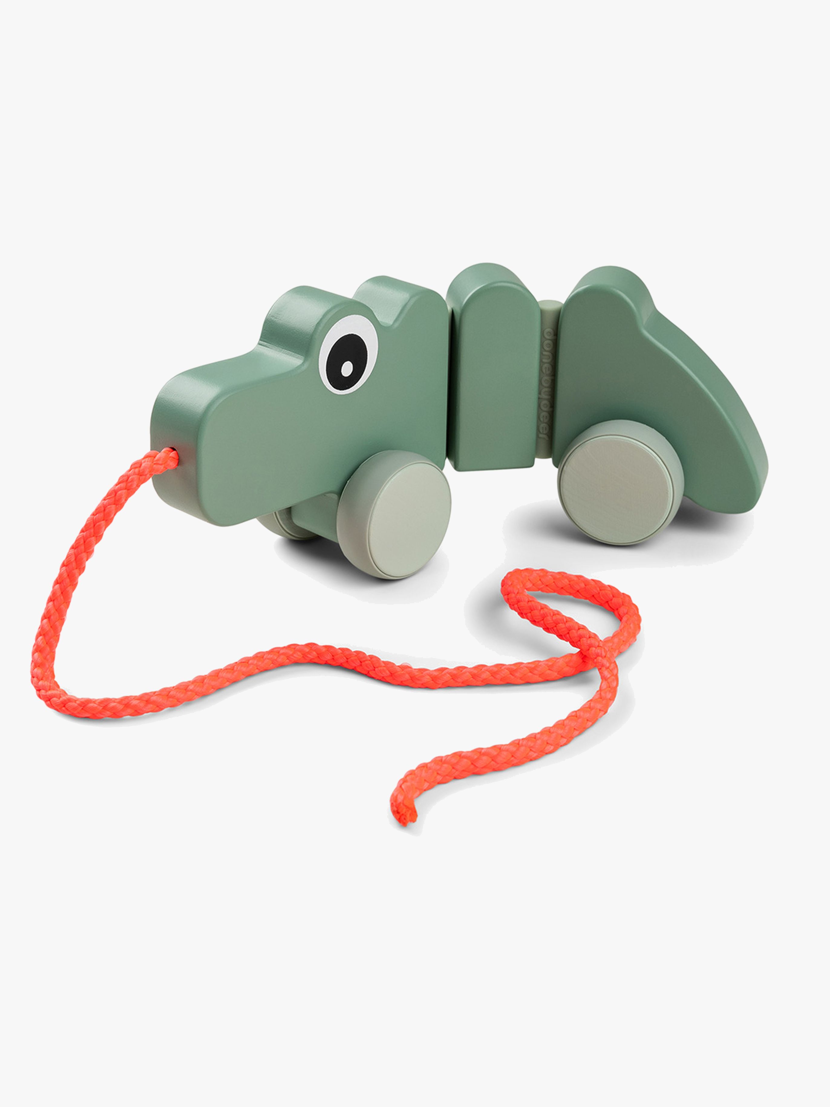 Nachziehspielzeug Krokodil, Grün