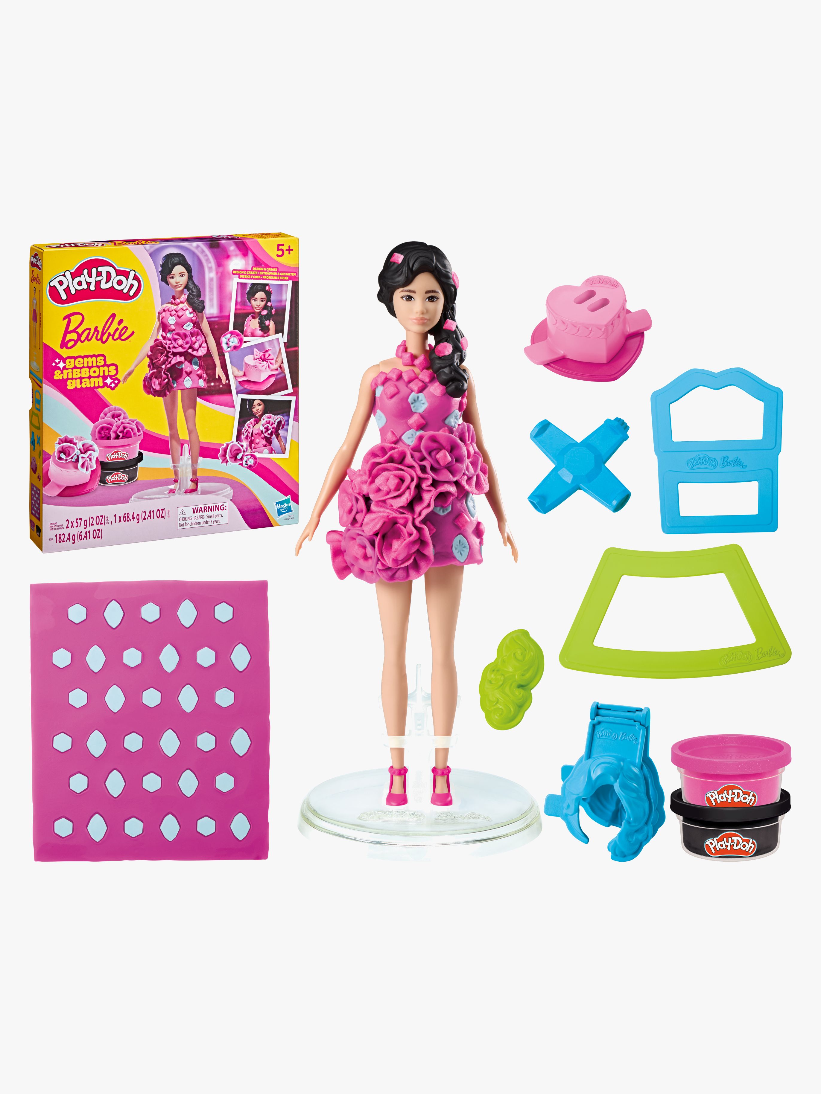 Barbie Knete mit Puppe Edelsteine und Schleifen