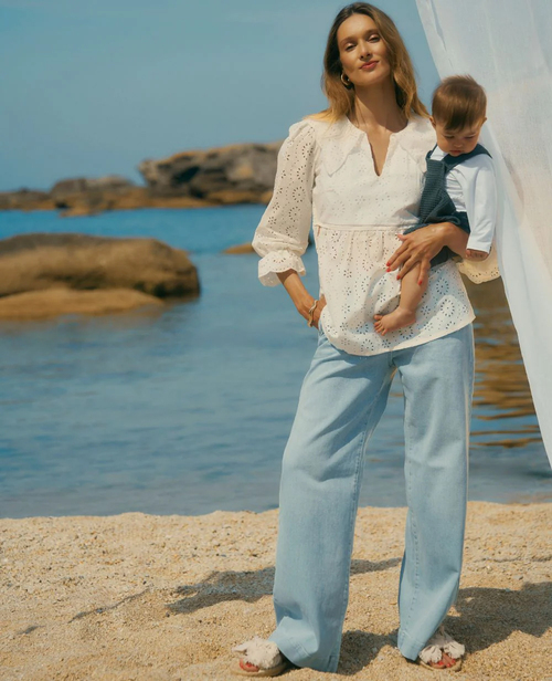 Cache Coeur KELLY Umstandsjeans, Light Blue