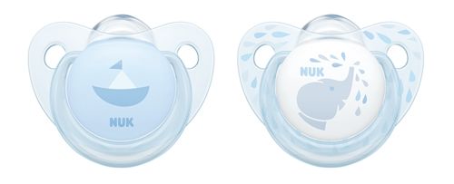 NUK Baby Blue 0-6 Monate Schnuller 2er-Pack, Silikon