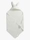 Elodie Badecape Baby, Vanilla White Bunny