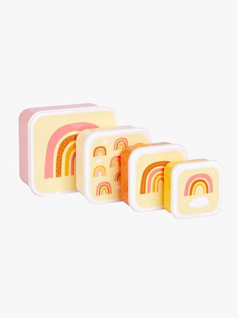 A Little Lovely Company Lunchbox-Set, Regenbogen