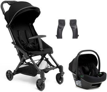Beemoo Easy Fly 4 Buggy inkl. Route i-Size Babyschale, Jet Black/Black Stone