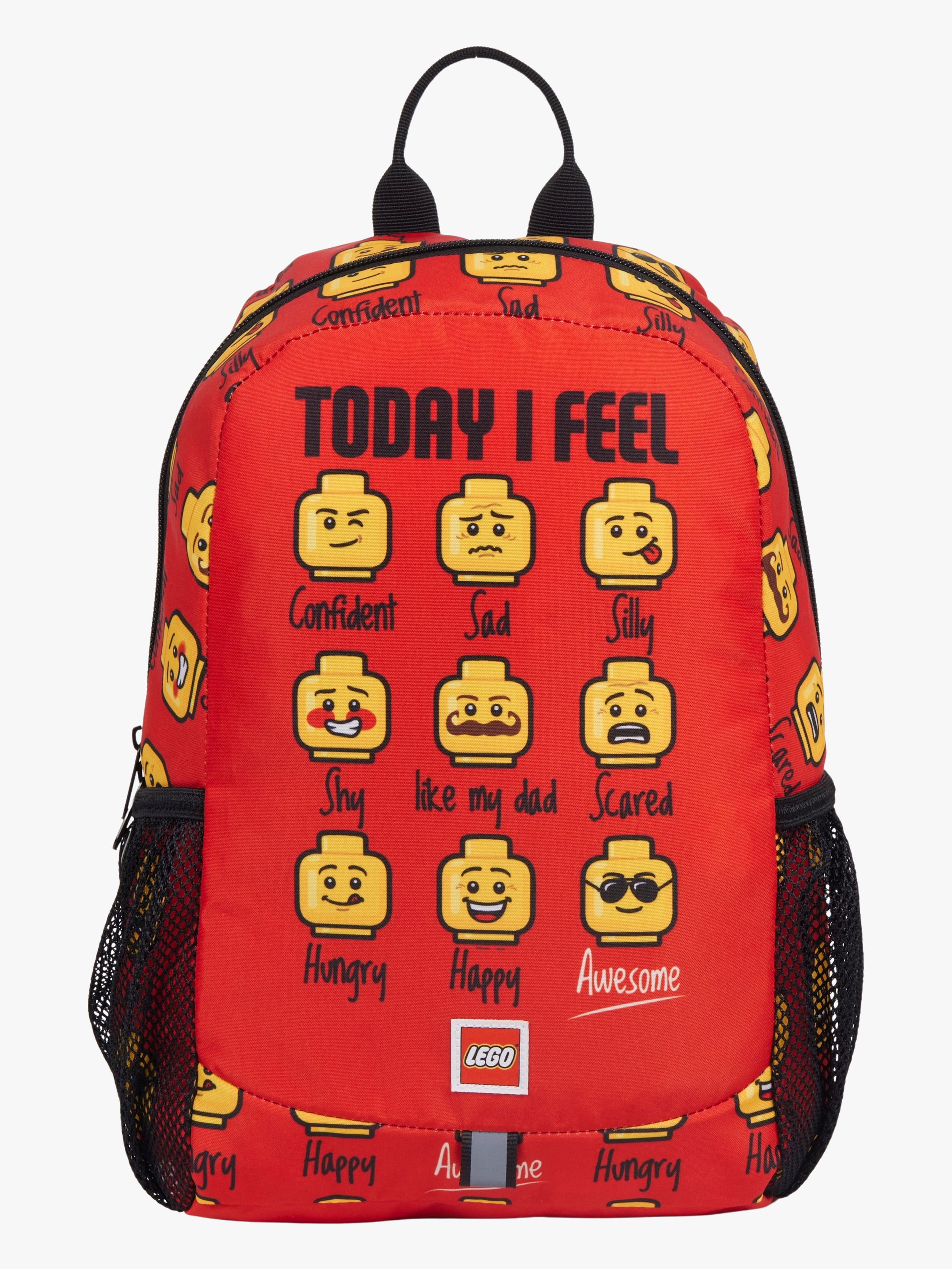 LEGO® Minifigures™ TODAY I FEEL Kinder Rucksack 11L, Rot
