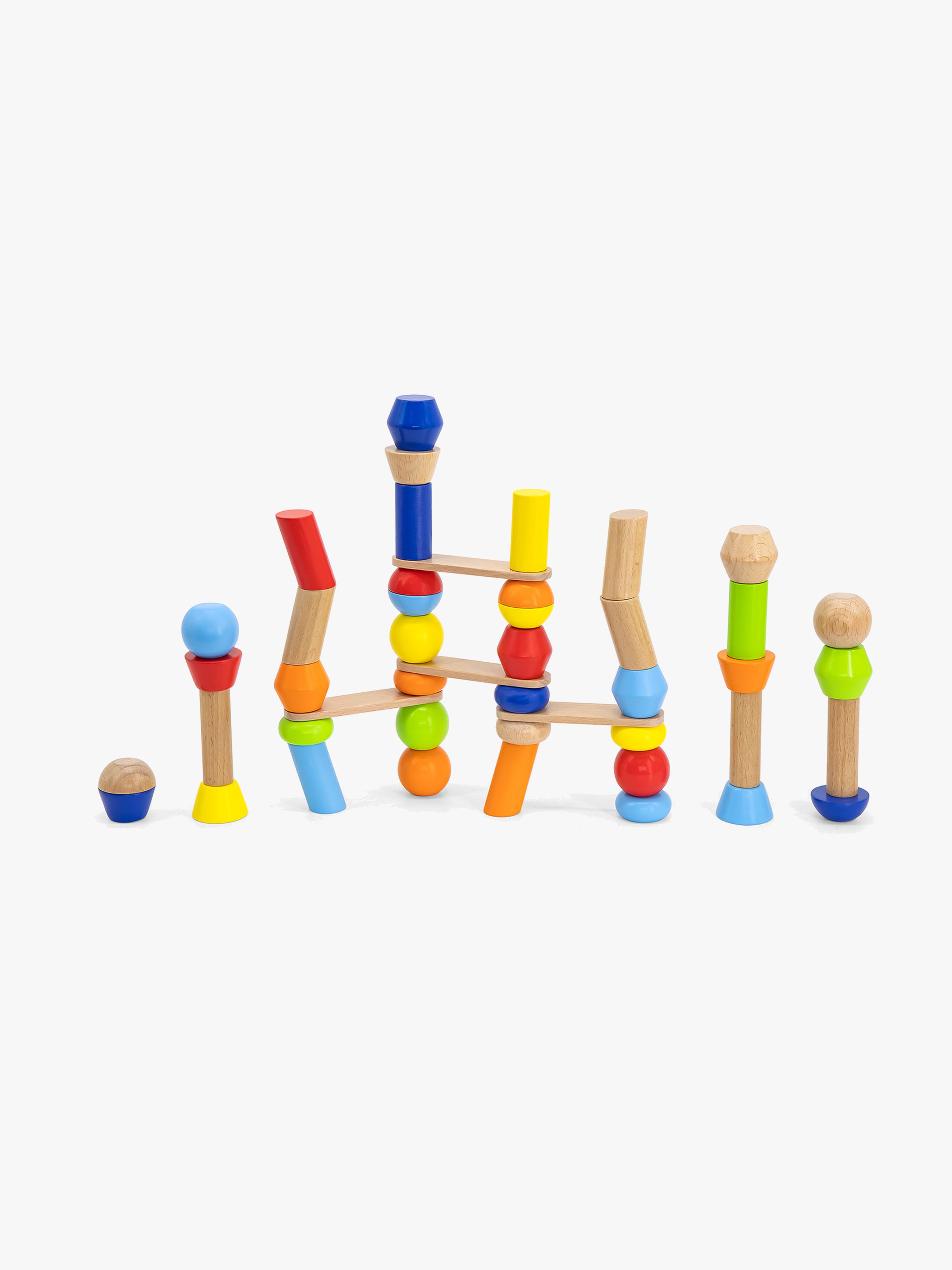 Holzklötzchen Spiel Türme Bauen