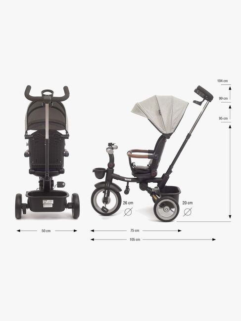 Milly Mally Twinkle Dreirad, Grau