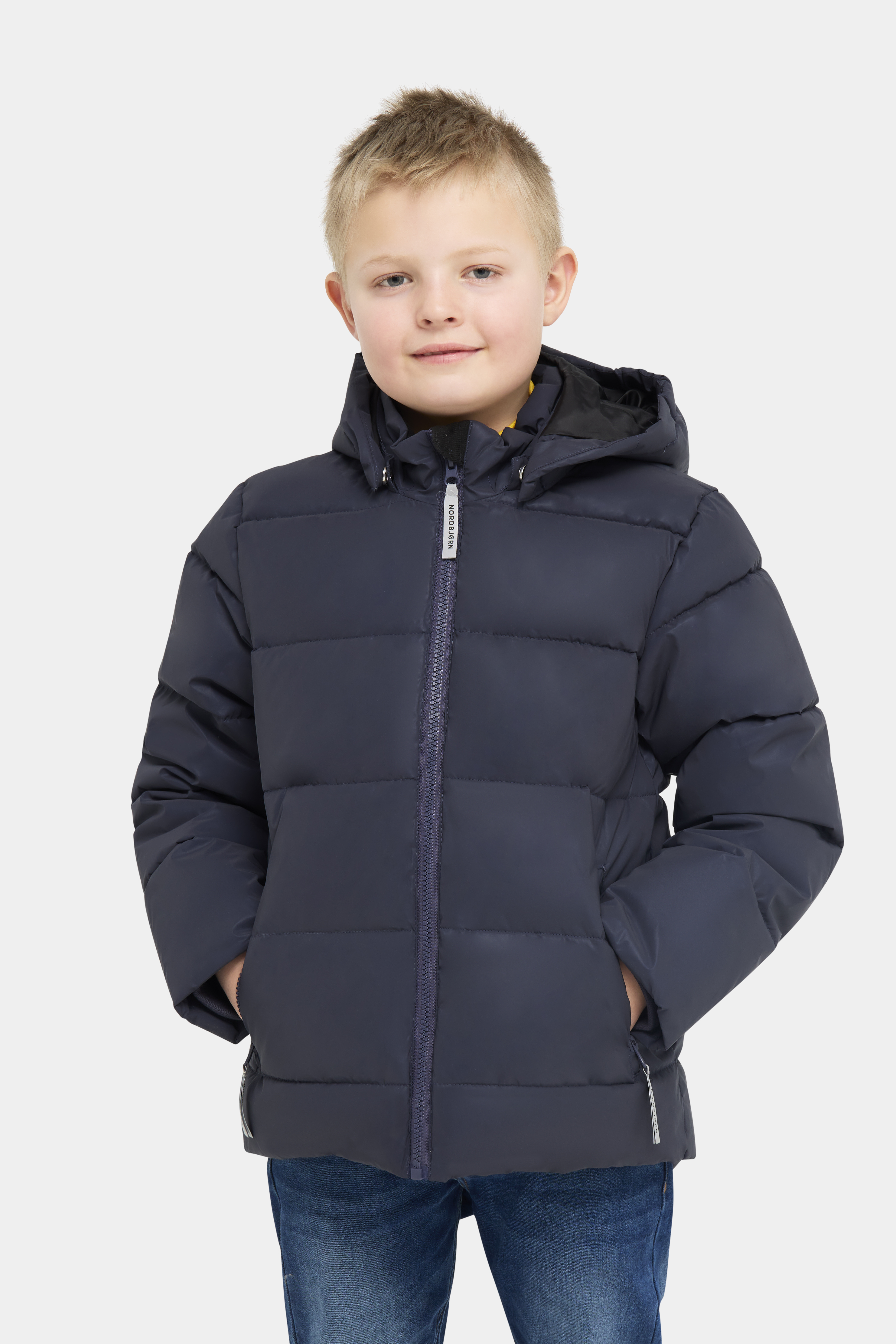 Nordbjørn Star Reflektierende Winterjacke, Steel Blue, 128